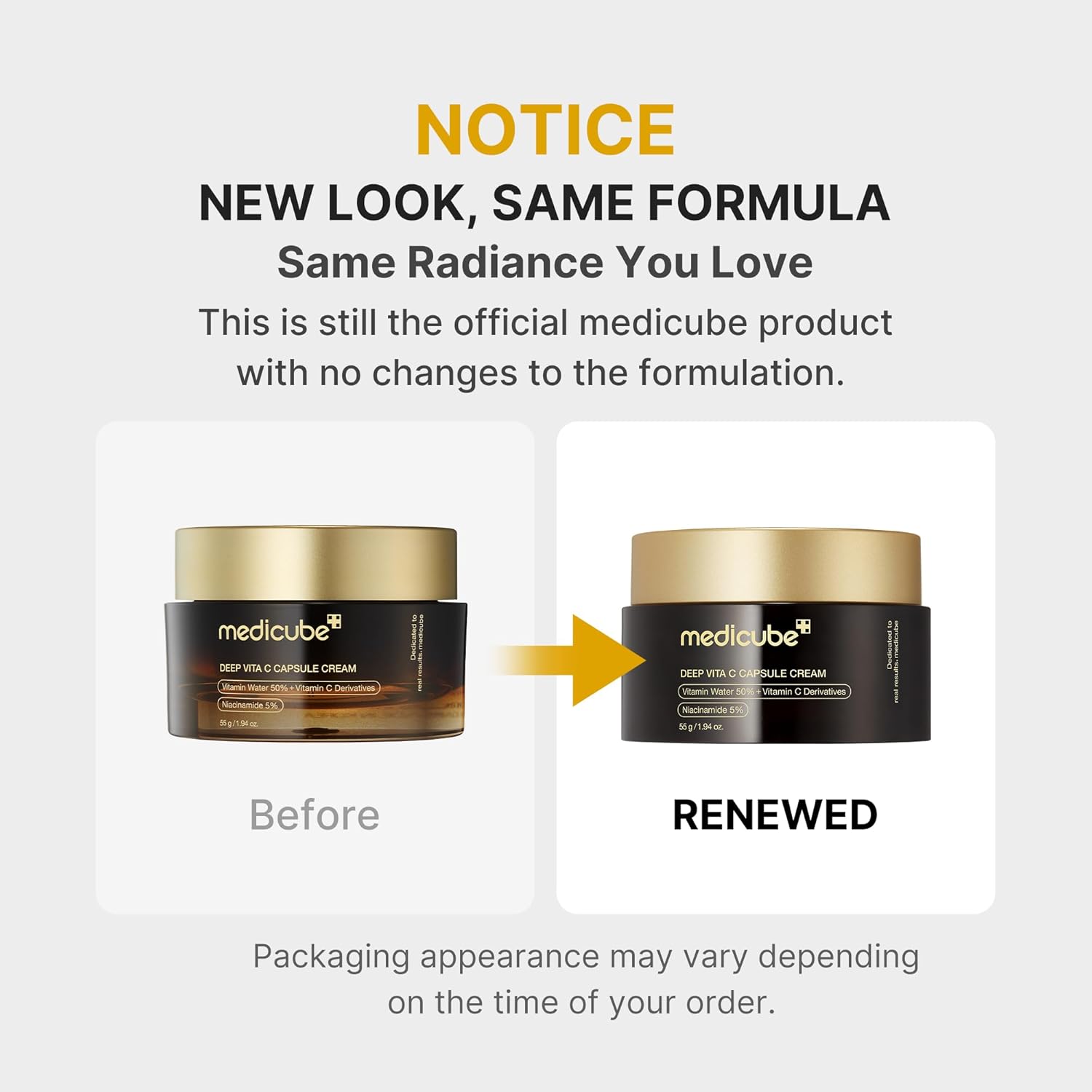 medicube Deep Vitamin C Golden Capsule Face Moisturiser - Liposome Capsules For...