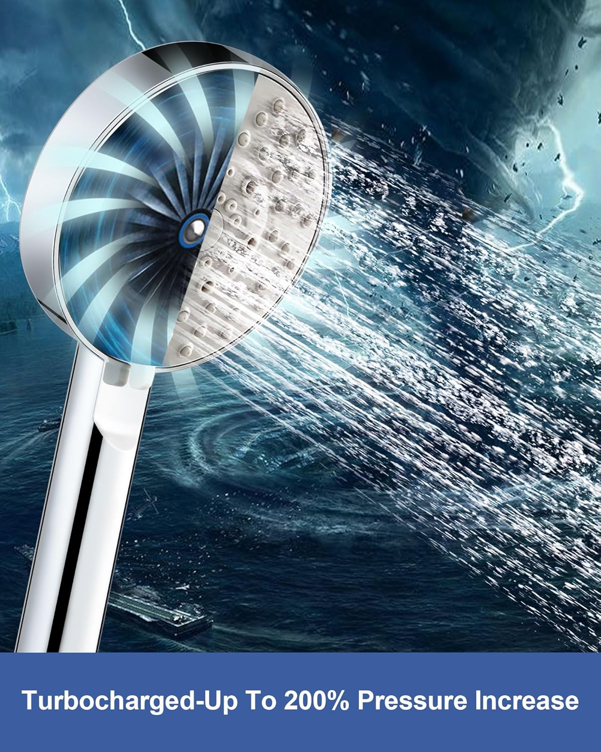 Shower Head, Magichome High Pressure Shower Head with 5 Spray Modes, Turbocharge...