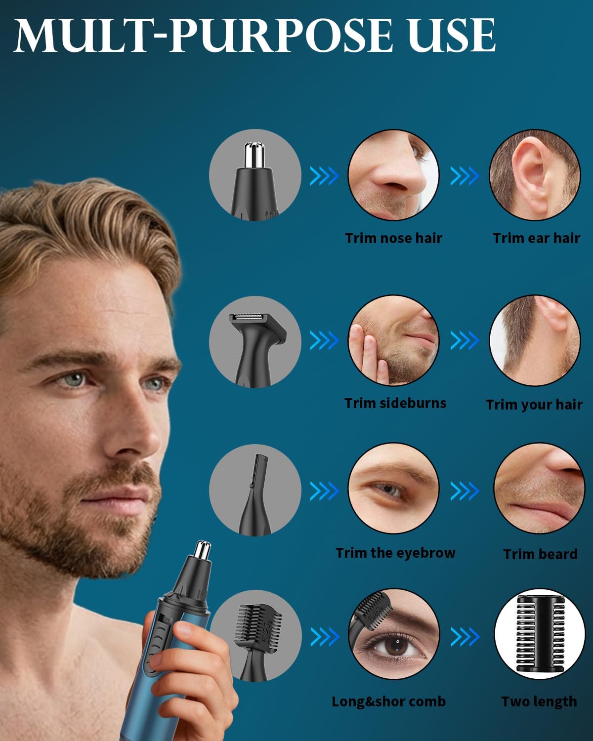 Nose Hair Trimmer for Men 2026 Painless Noses Trimmer Rechargeable Nasal Hair Tr...