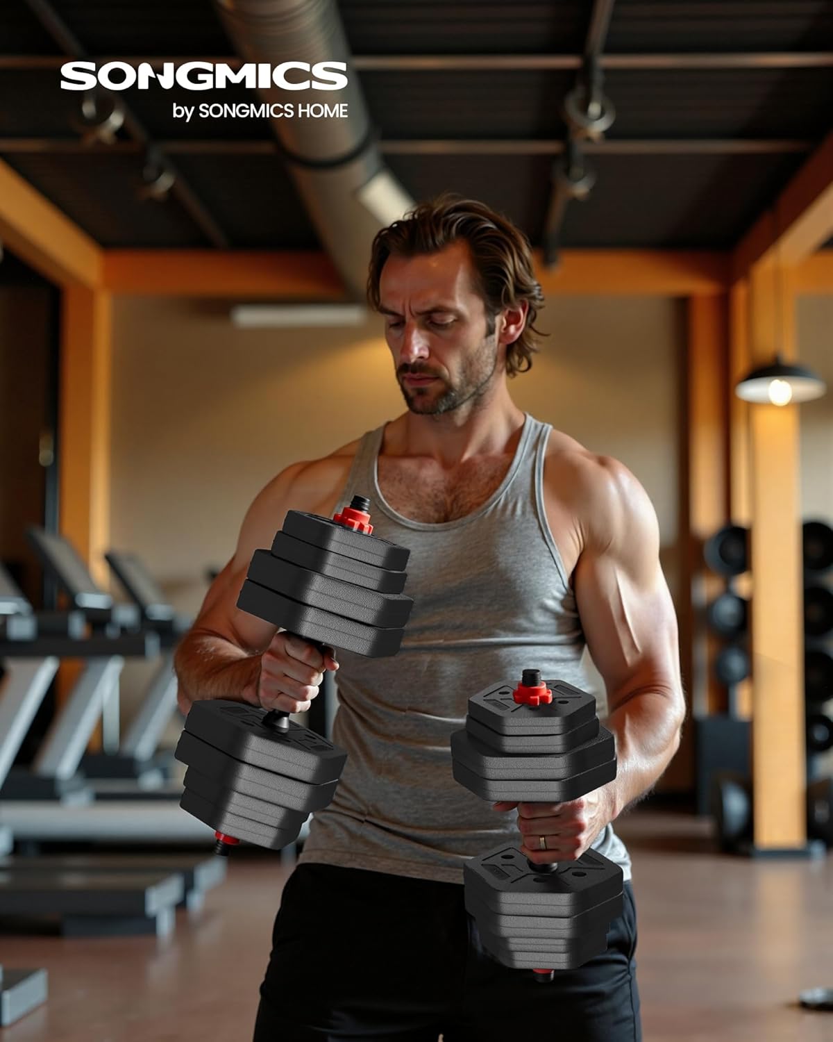 High-Quality SONGMICS Dumbbell Sets, Special Weights with Adjustable Weight Plat...