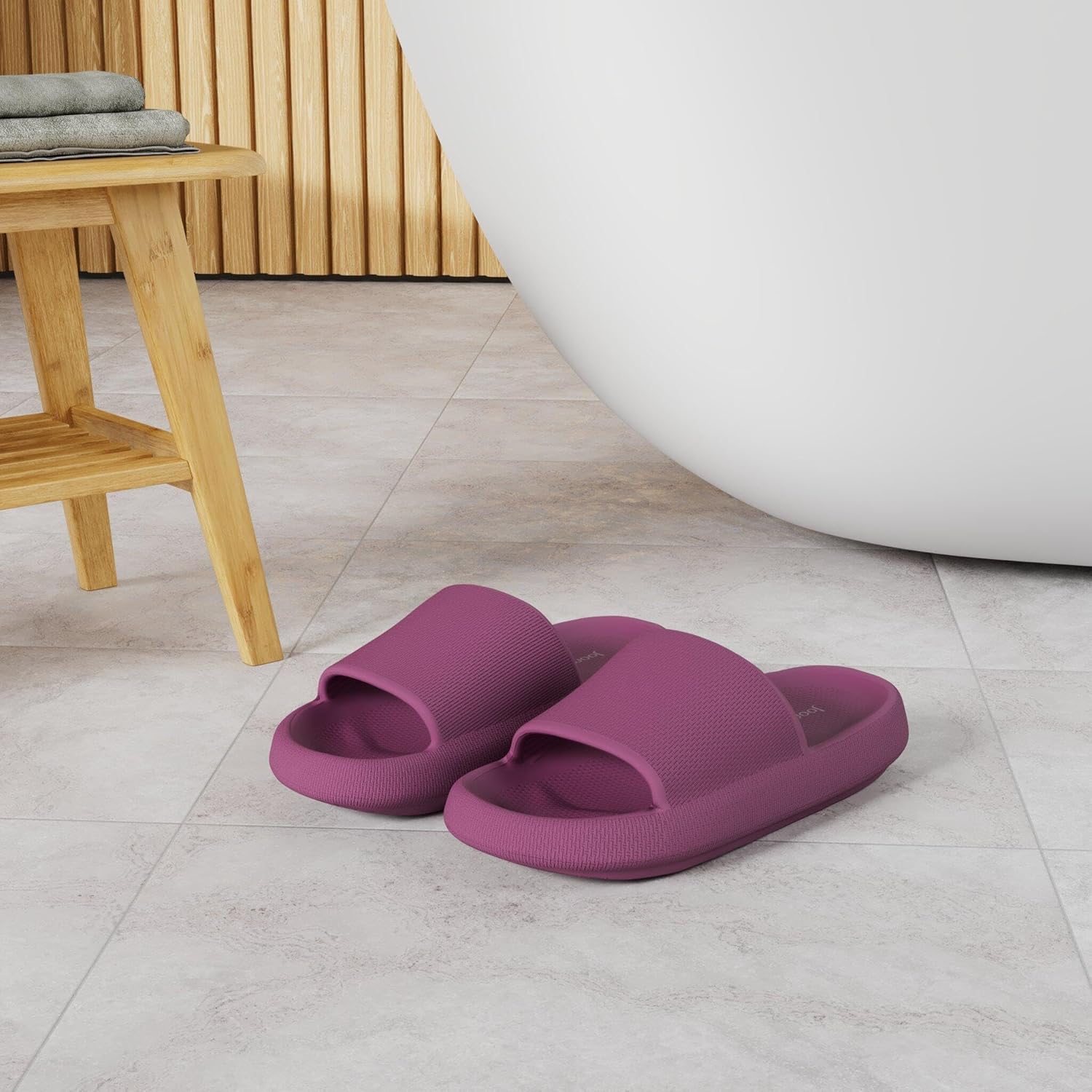 Ultimate Joomra Pillow Slippers, Stylish Non-Slip Shower Slides, High-Quality Ba...