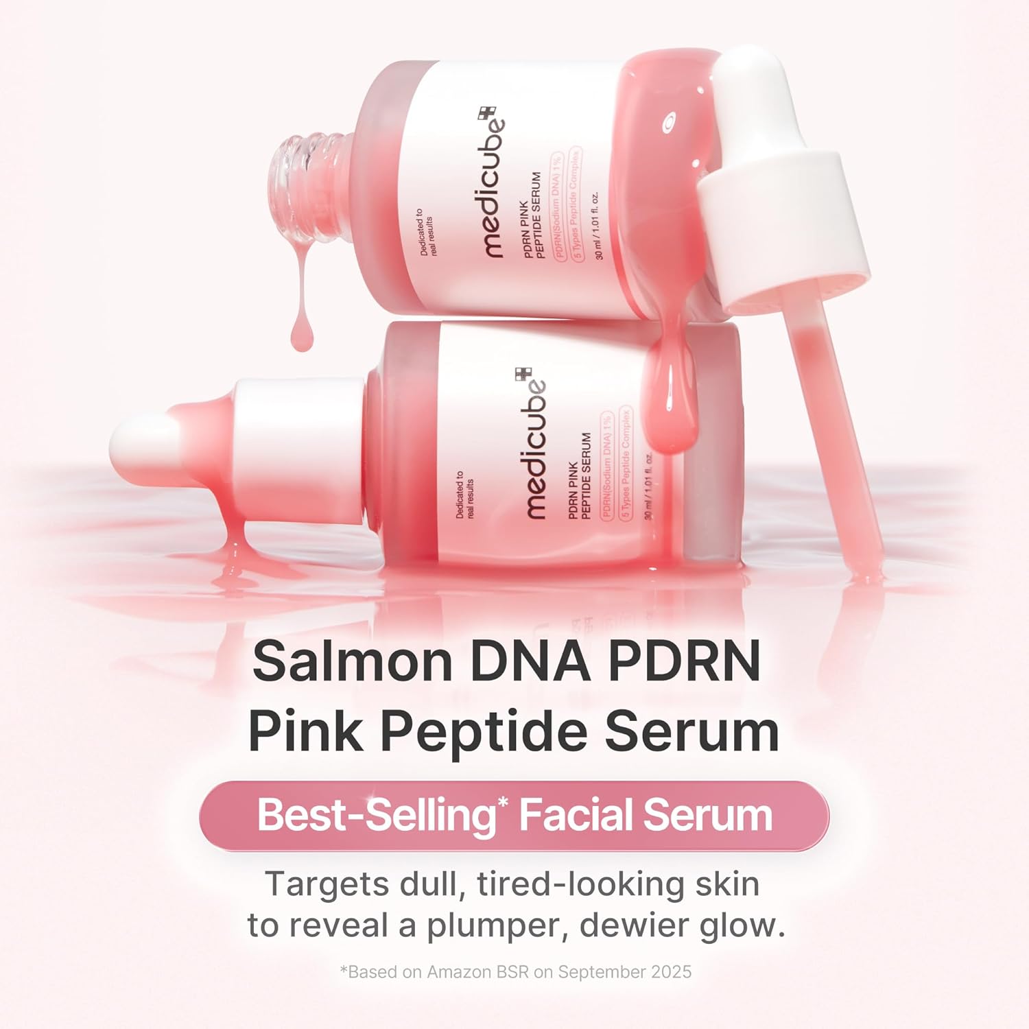 medicube Salmon DNA PDRN Pink Peptide Serum, Pink glow serum, Peptide, Niacinami...