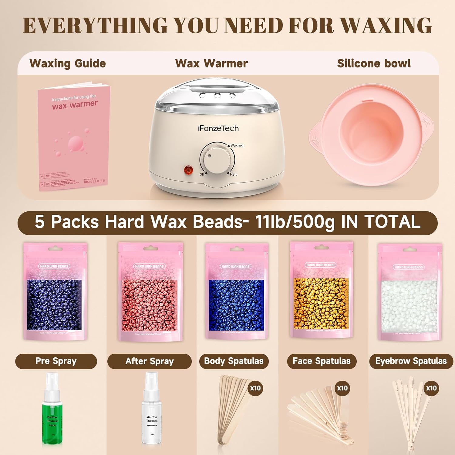 Waxing Kit, Ultimate Wax Warmer, High-Quality Wax Pot for Hair Removal, Efficien...