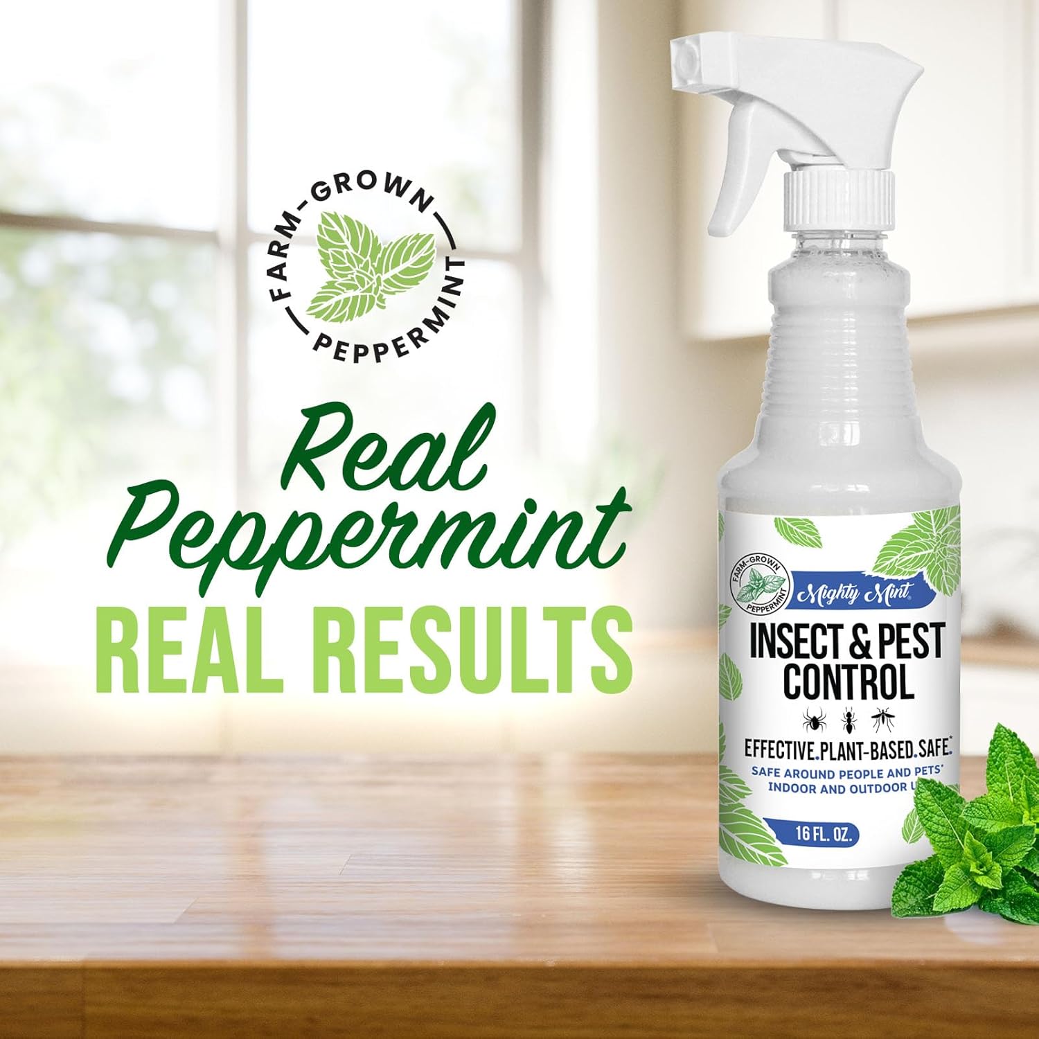 Mighty Mint Peppermint Oil Insect Repellent Spray – Indoor & Outdoor Bug Control...