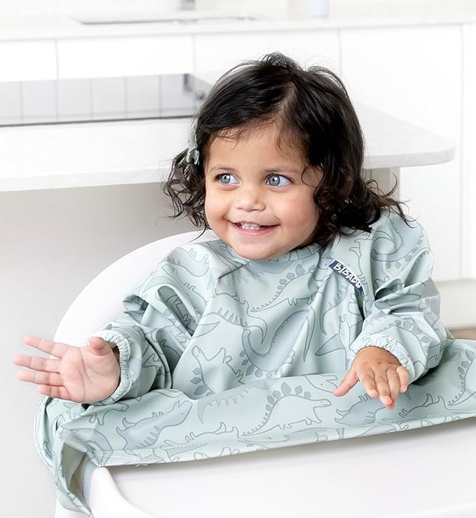 BIBaDO Baby Bibs, Innovative Long Sleeve Bibs for Babies