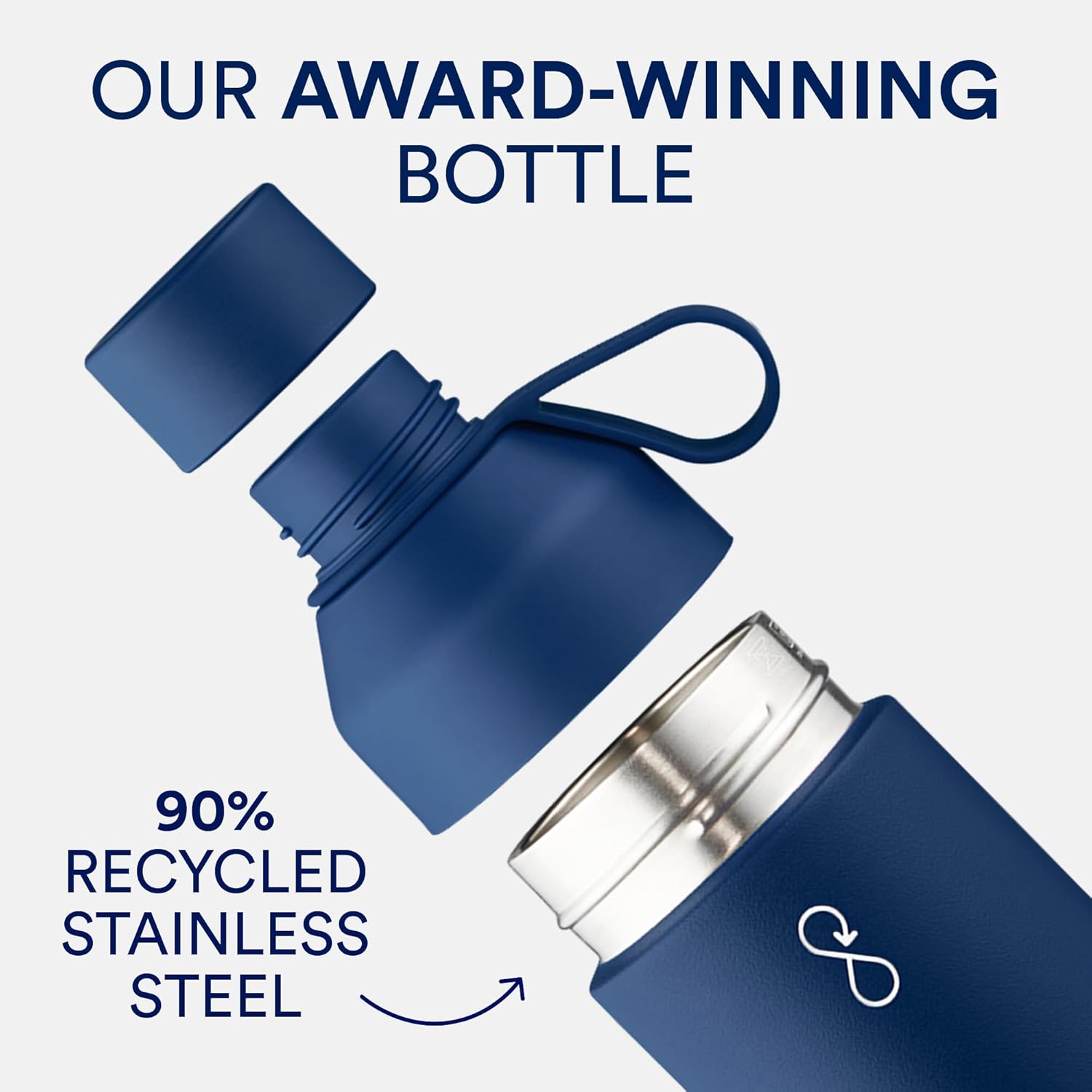 Ocean Bottle Big 1l, High-Quality Stainless Steel Water Bottle, Innovative Reusa...