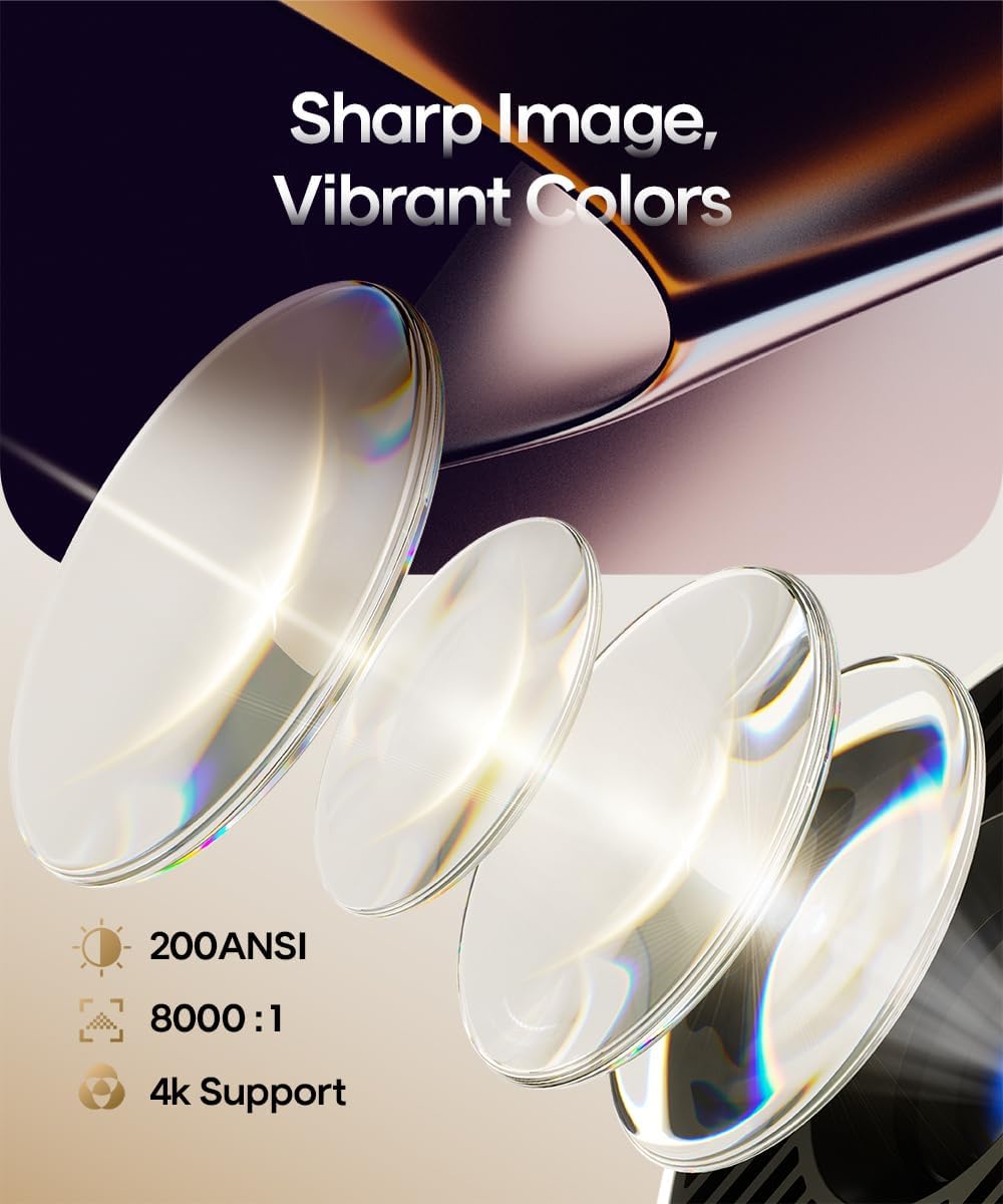 Top HY300PRO Mini Projector, Next-Gen Android 14 Smart Projector with WiFi and B...