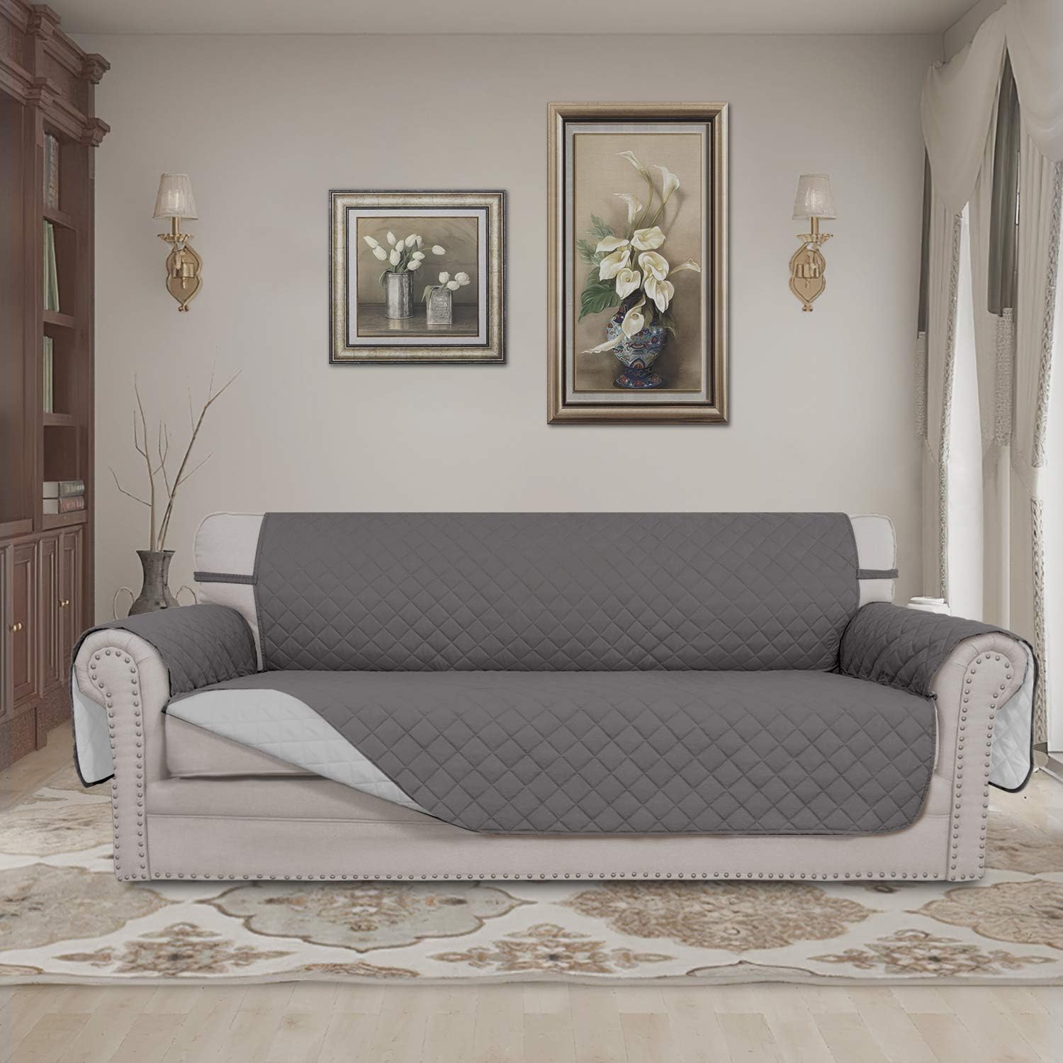 Easy-Going Reversible Couch Cover for 3 Cushion Couch Sofa Cover for Dogs Water...