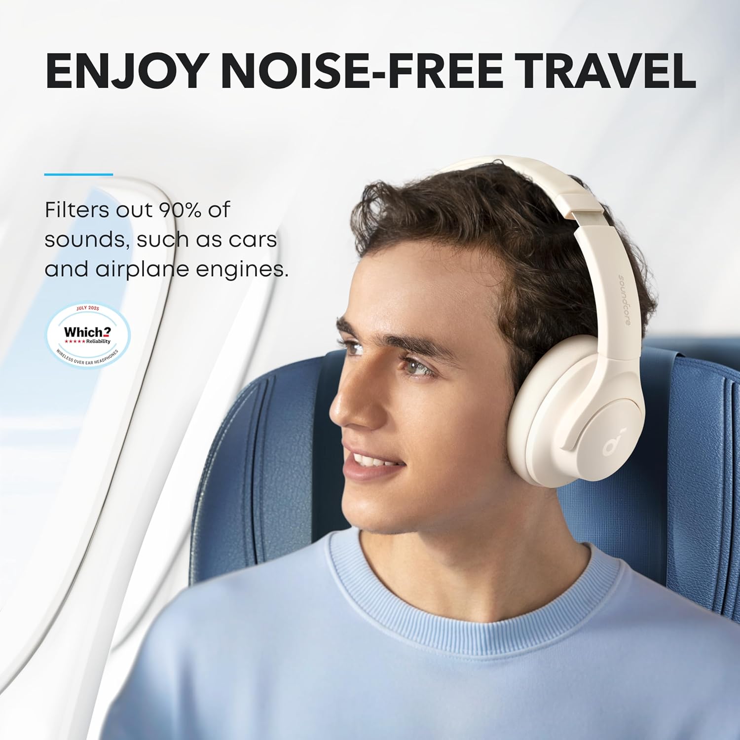 soundcore by Anker Q20i Hybrid Active Noise Cancelling Foldable Headphones, Wire...