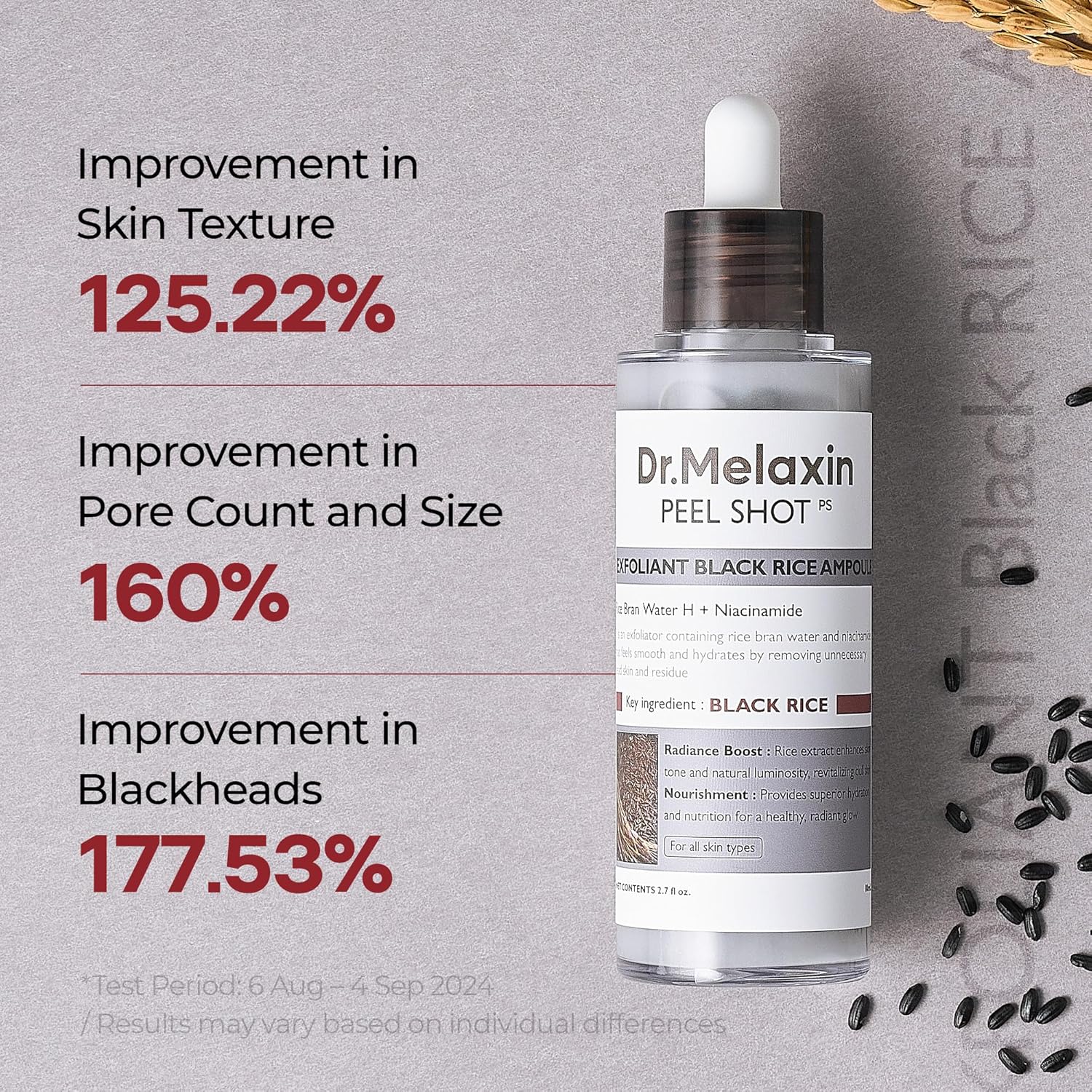 Dr.Melaxin Peel Shot Glow Black Rice Peeling Ampoule – AHA BHA Daily Chemical Ex...