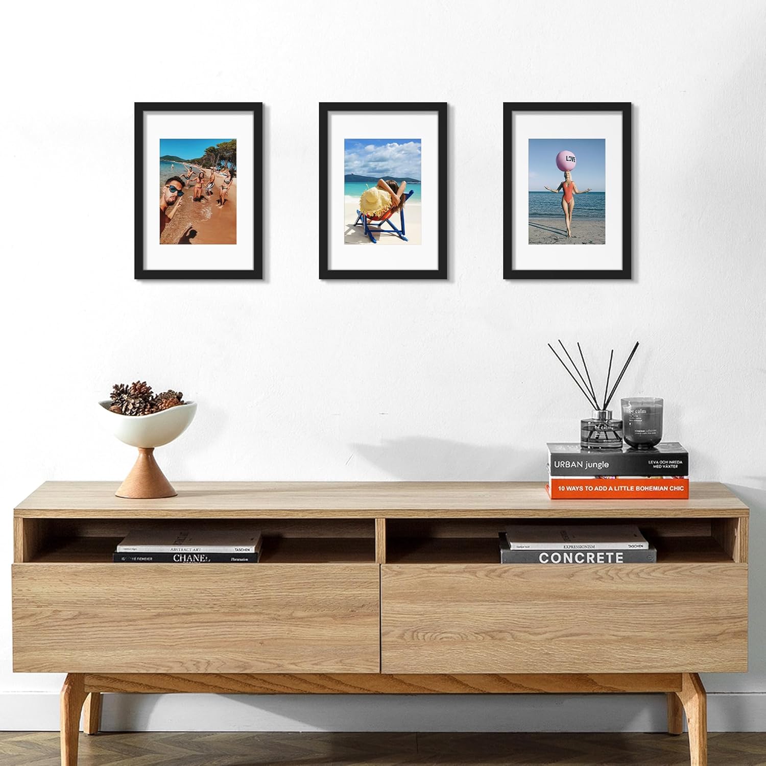 3 Pack A4 Picture Frame, A4 Black Picture Frames 21 X 29,7 cm, Frame Wall Hangin...