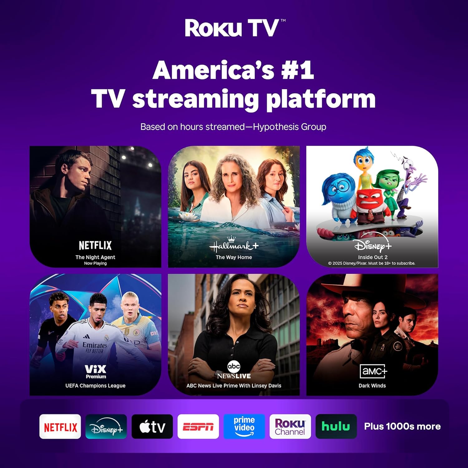 Aurzen Roku TV Smart Projector with Wifi and Bluetooth, Roku Streaming Experienc...