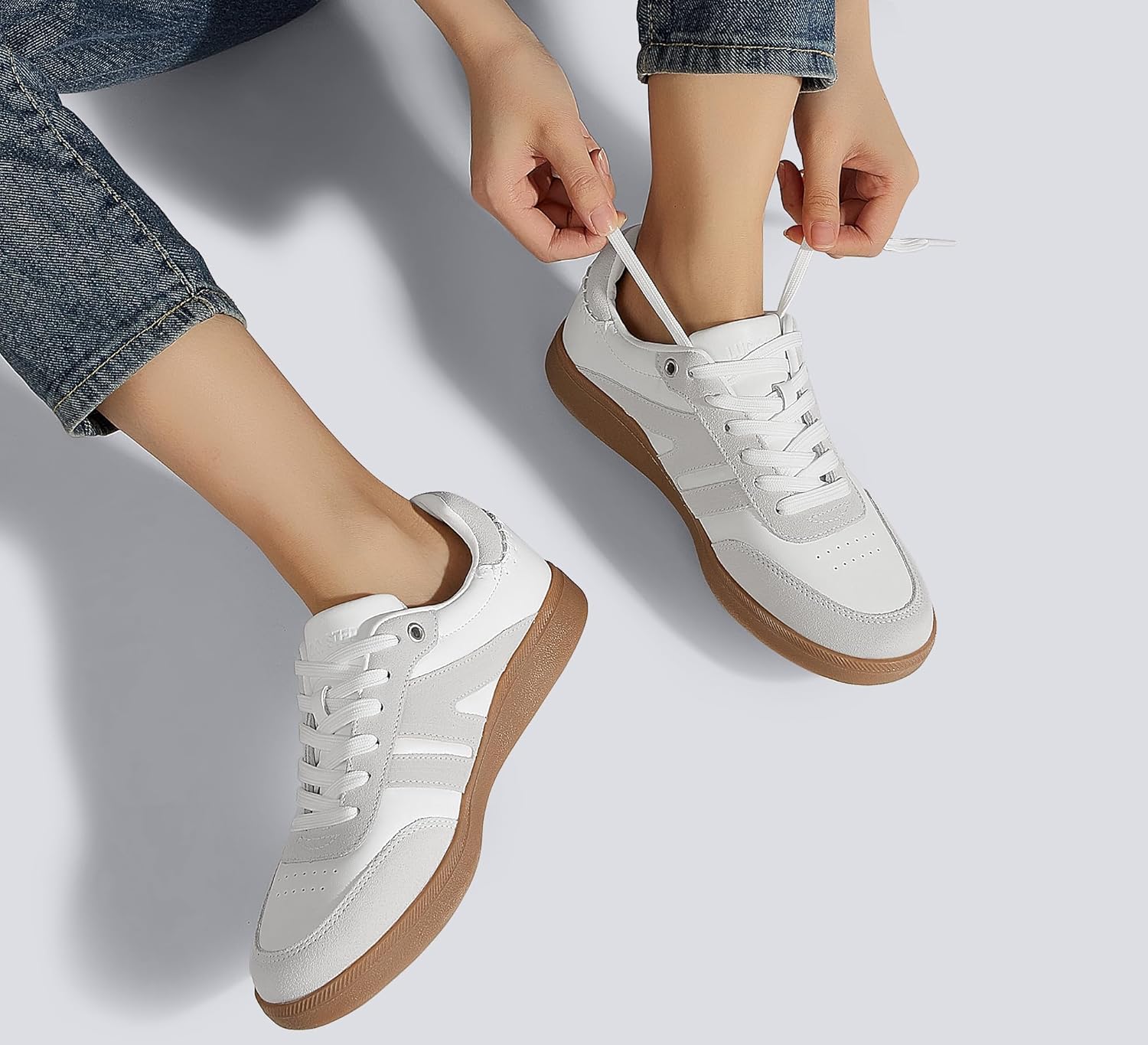 LUCKY STEP Women Classic Sneakers, Special Retro Gum Sole Fashion Footwear, High...