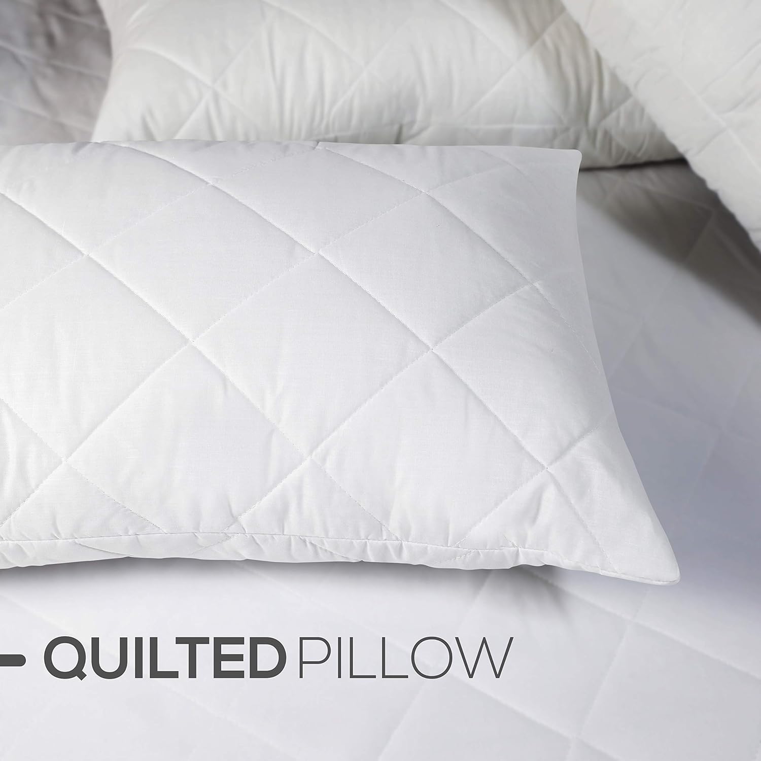 Adam Home Pillows 2 Pack Hotel Quality with Quilted Cover Hypoallergenic & Dust...