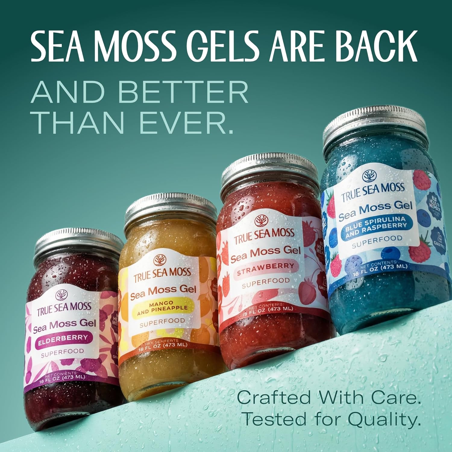 TrueSeaMoss Sea Moss Gel – Made in USA – Wildcrafted Seamoss, Fruits & Jarred Ve...