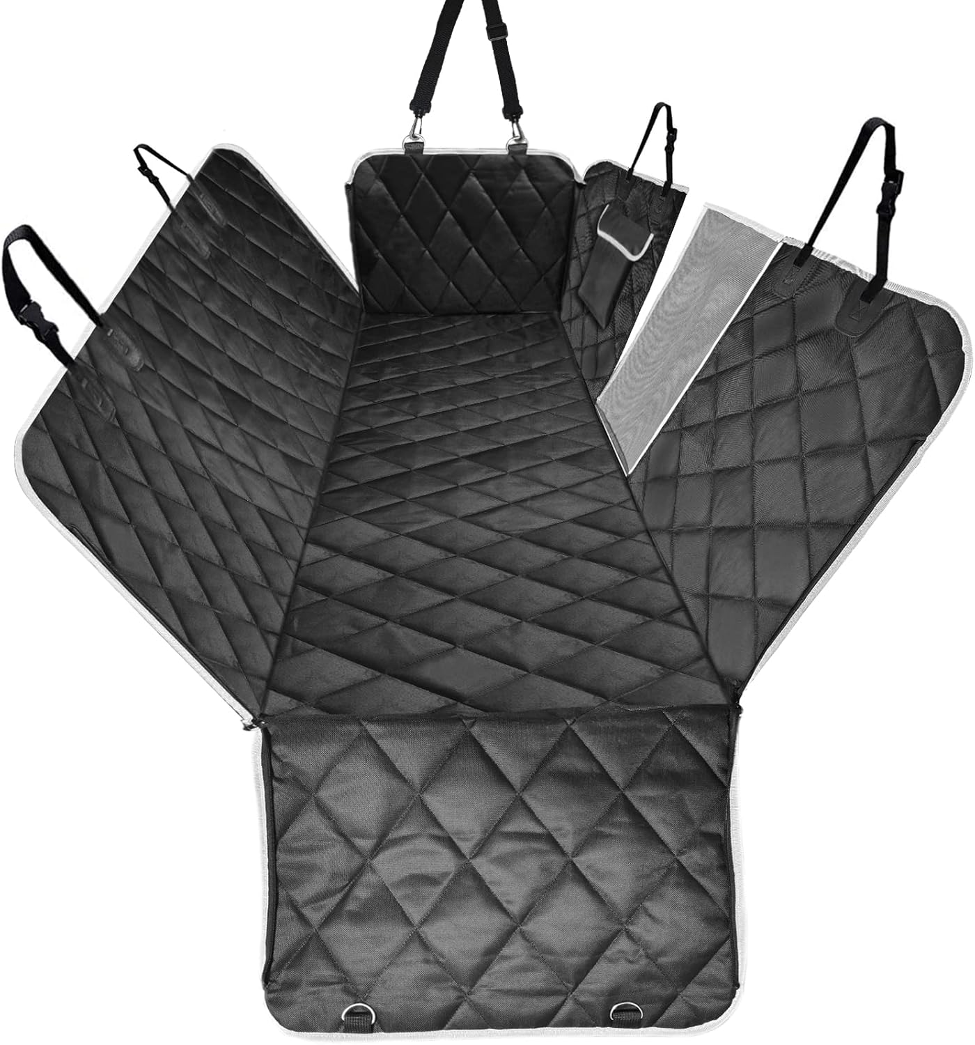 Dog Car Seat Cover,100% Waterproof with Mesh Windo...