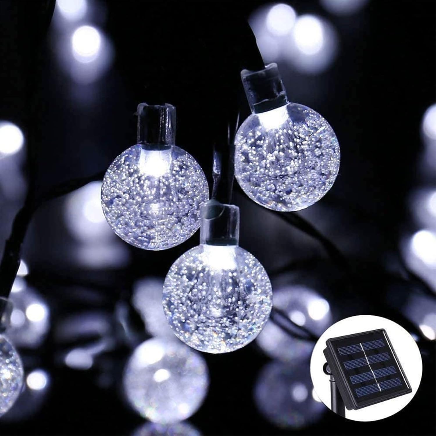 Moxled Solar Garden Lights Outdoor, 36ft 60 LED Solar String Lights Waterproof,...