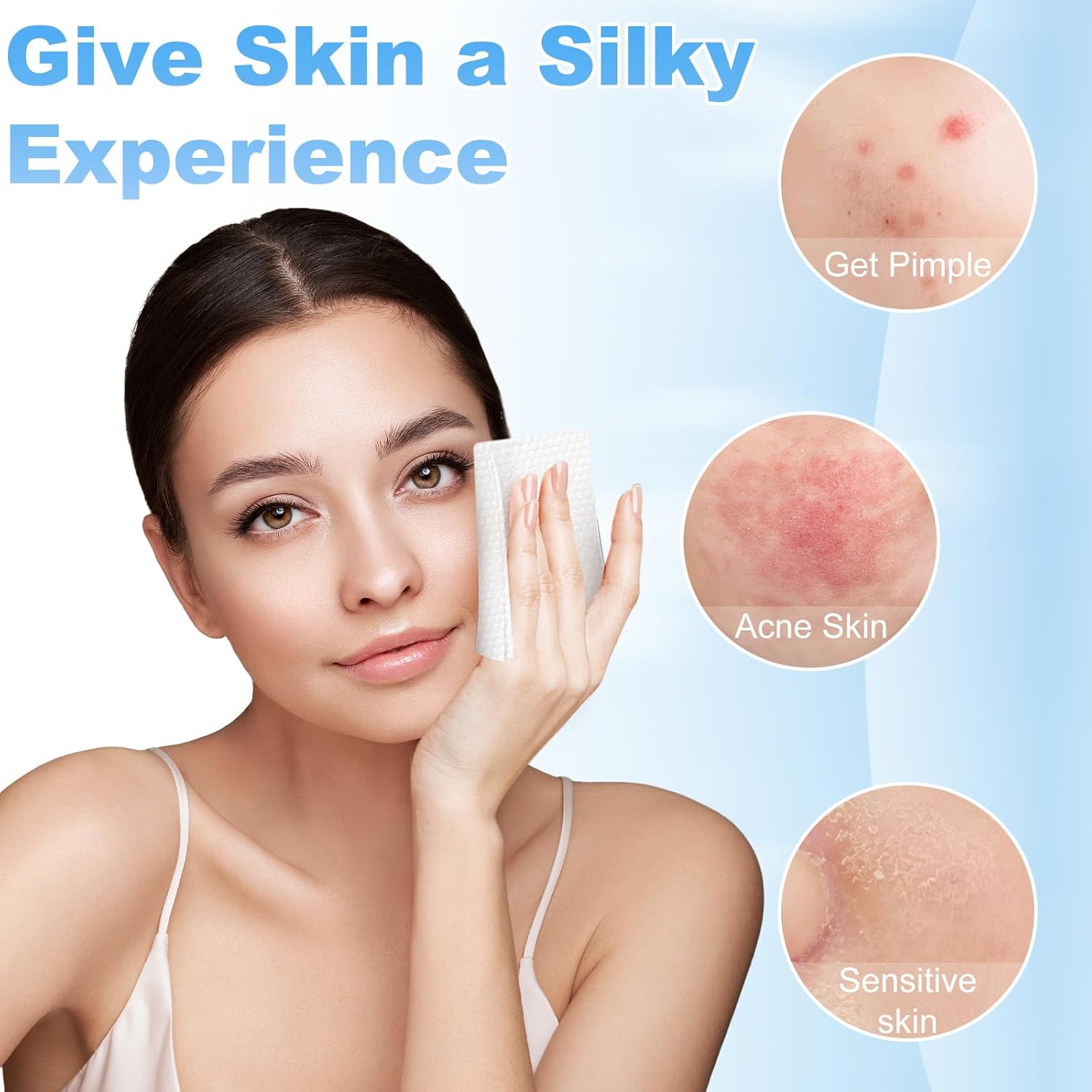 Beauntangly Disposable Face Clean Towels XL, Face Cloths for Skin Care, Thick Li...