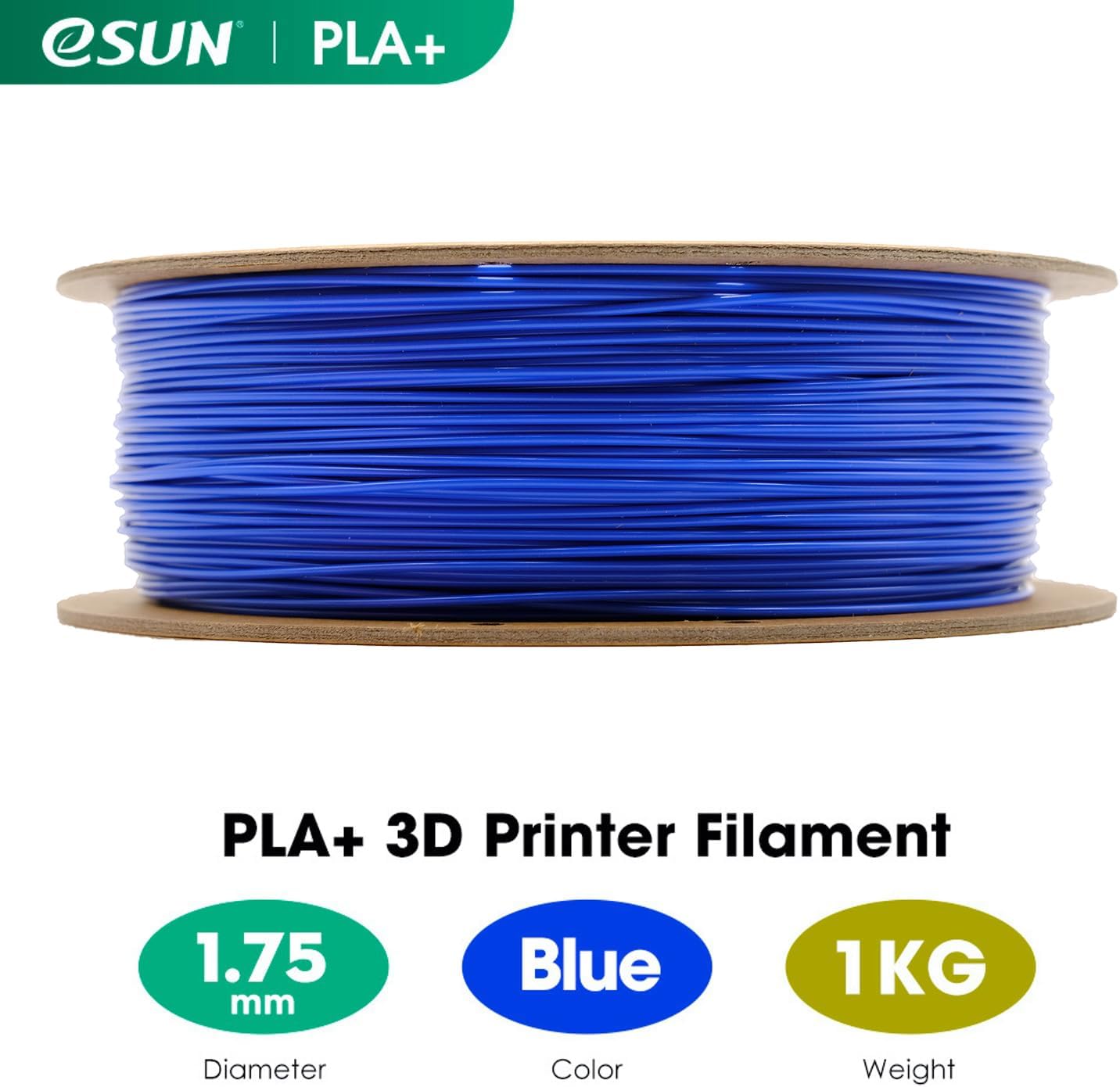 eSUN PLA+ Filament 1.75mm, Enhanced Toughness 3D Printer Filament PLA Plus, Dime...