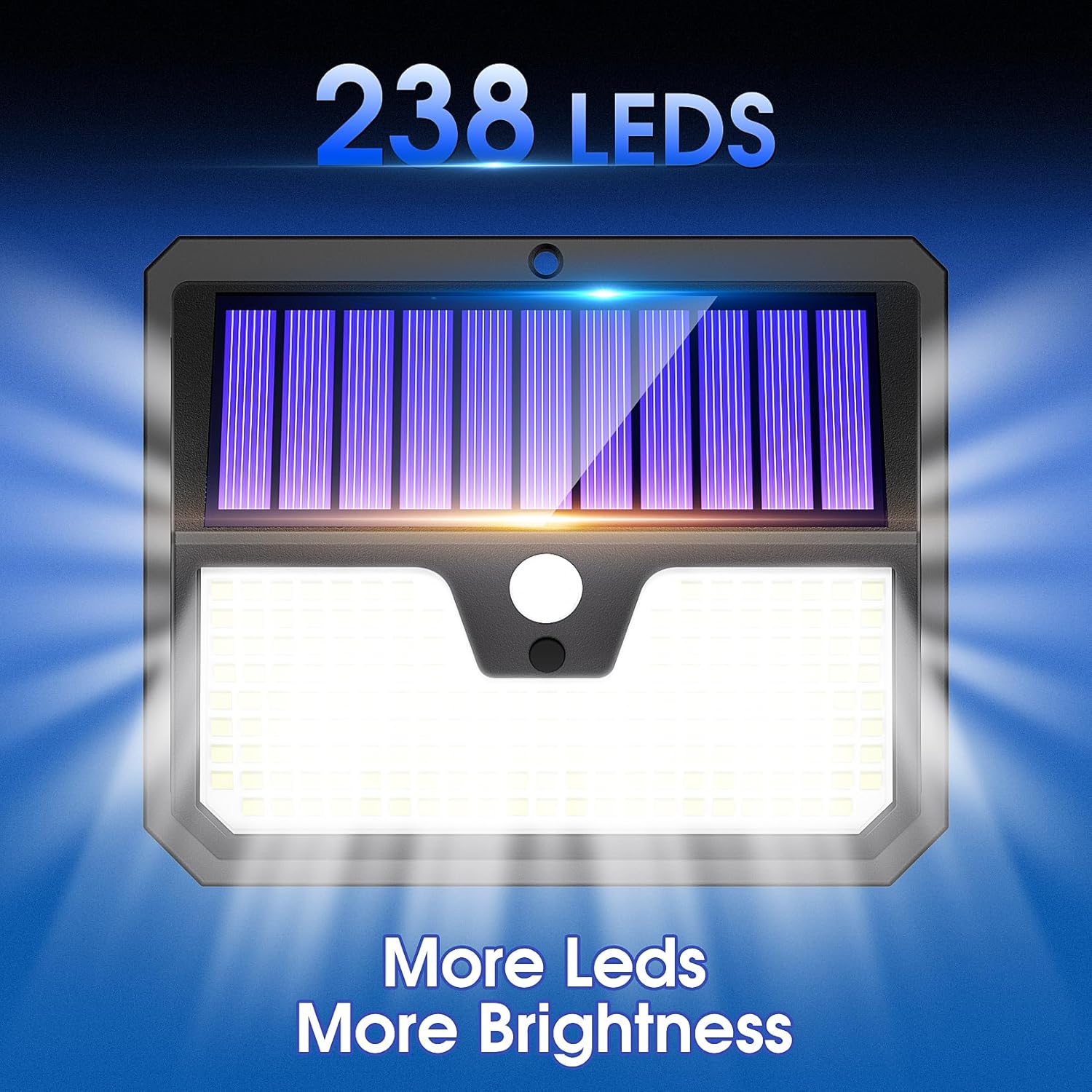 6 Pack Outdoor Solar Lights, 238 LED Solar Security Lights and 3 Modes Motion Se...