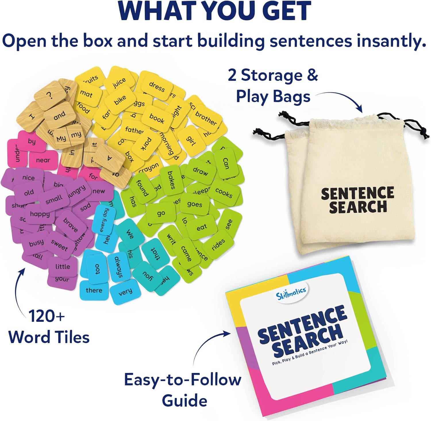 Creative Skillmatics Educational Board Game, Special Sentence Search, Fun Learni...