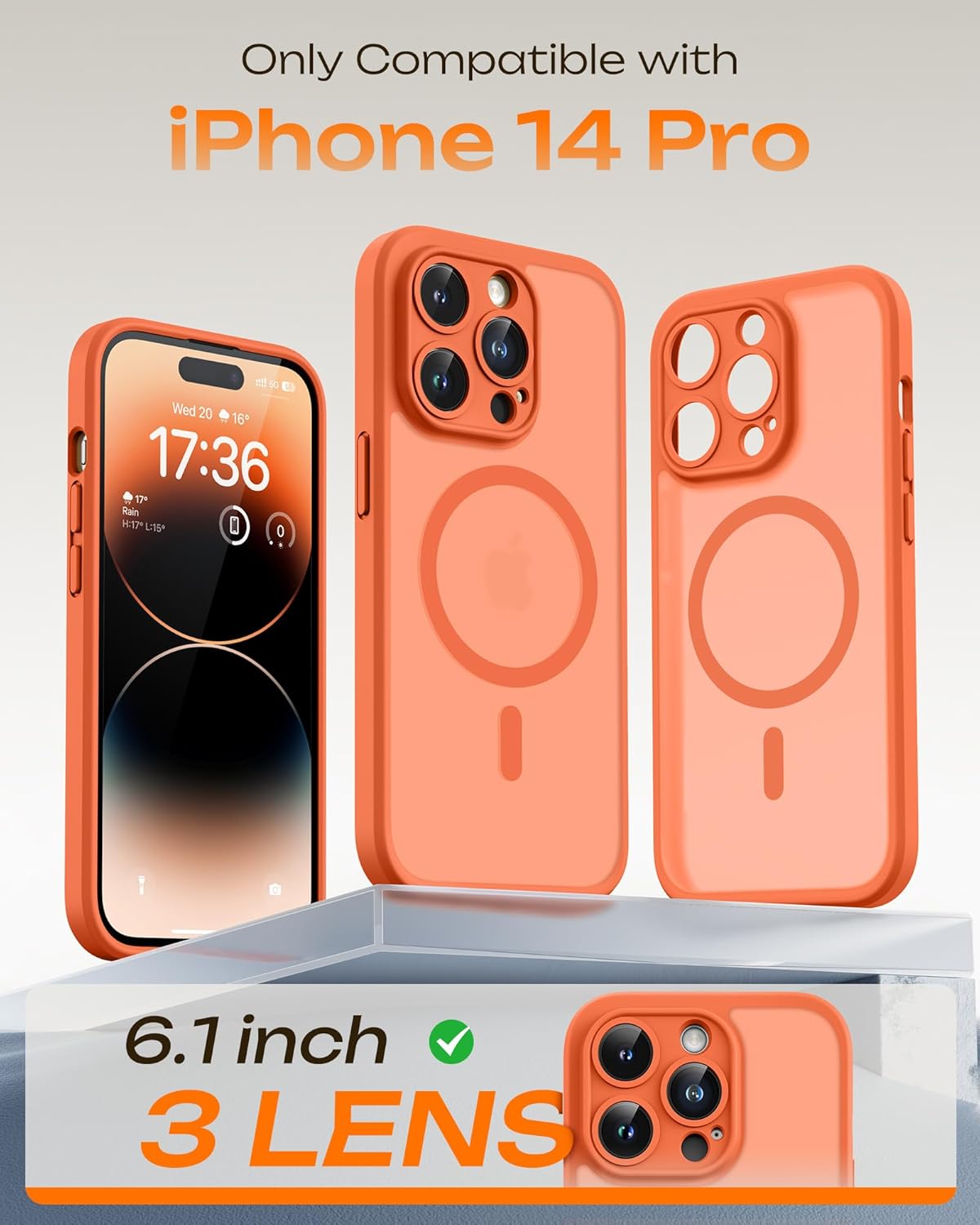 TOCOL Magnetic Case for iPhone 14 Pro, Unique Phone Cover Fit for MagSafe, Speci...