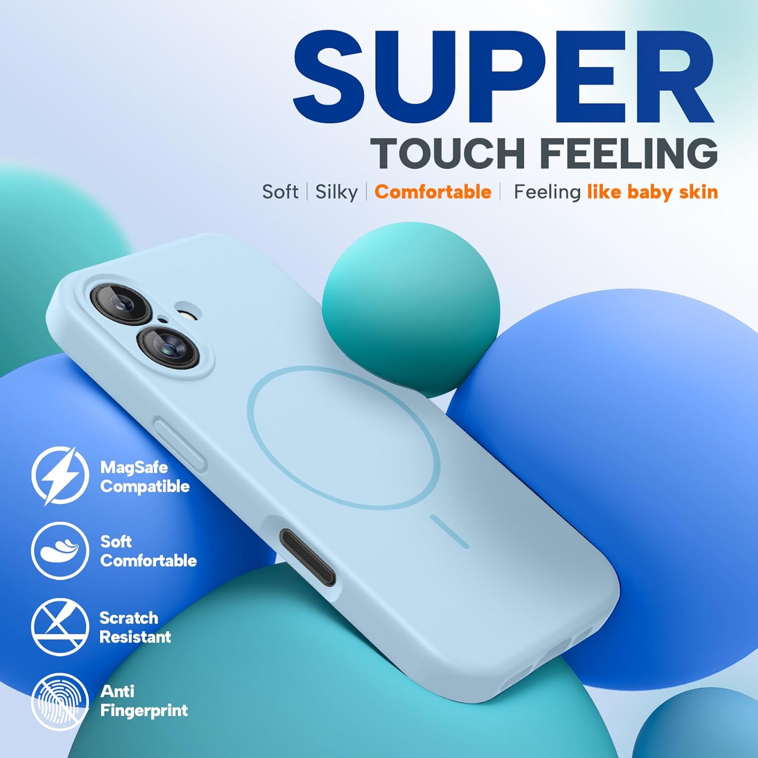 Miracase iPhone 16 Case, Specially Crafted Phone Case with Soft Anti-Scratch Mic...