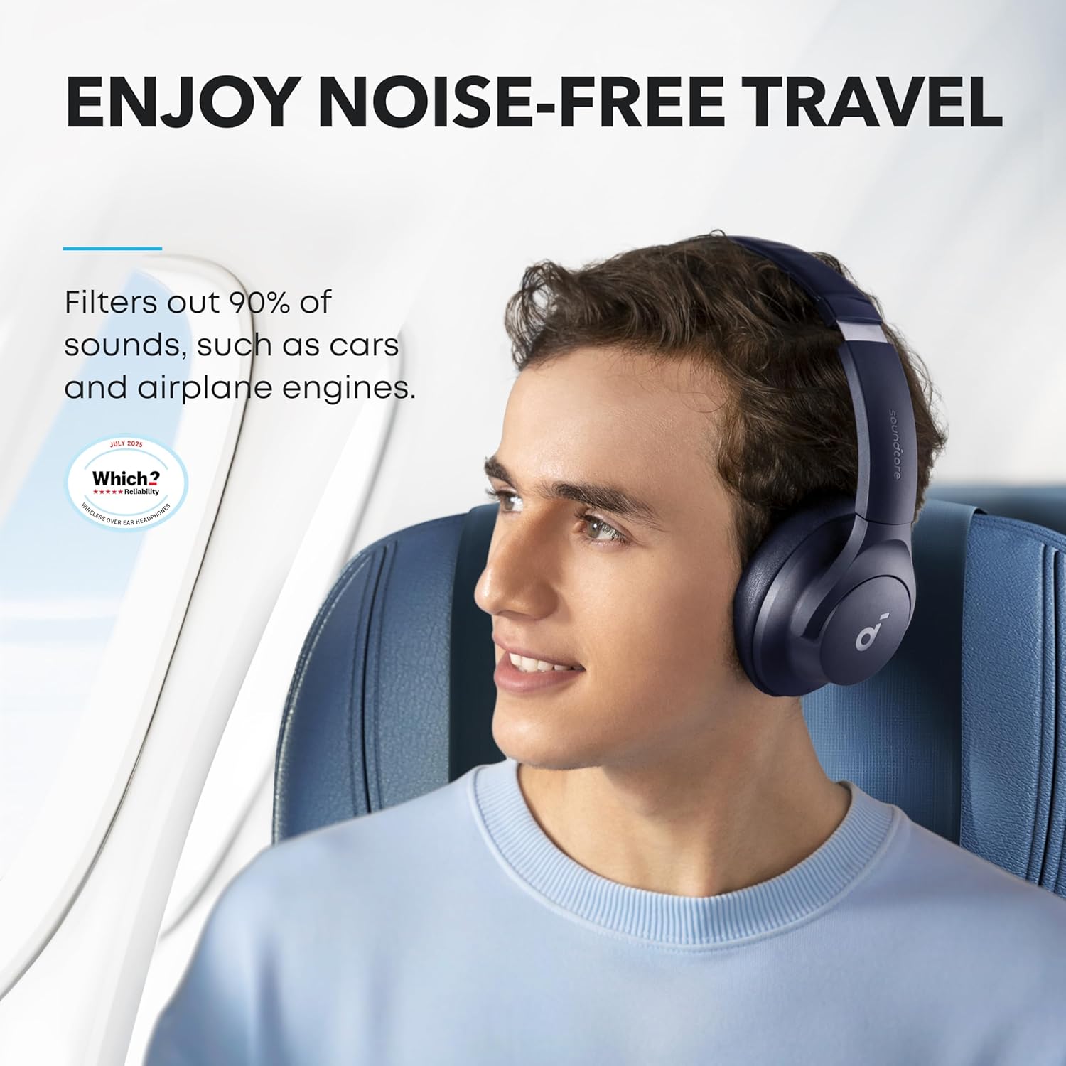 soundcore by Anker Q20i Hybrid Active Noise Cancelling Foldable Headphones, Wire...