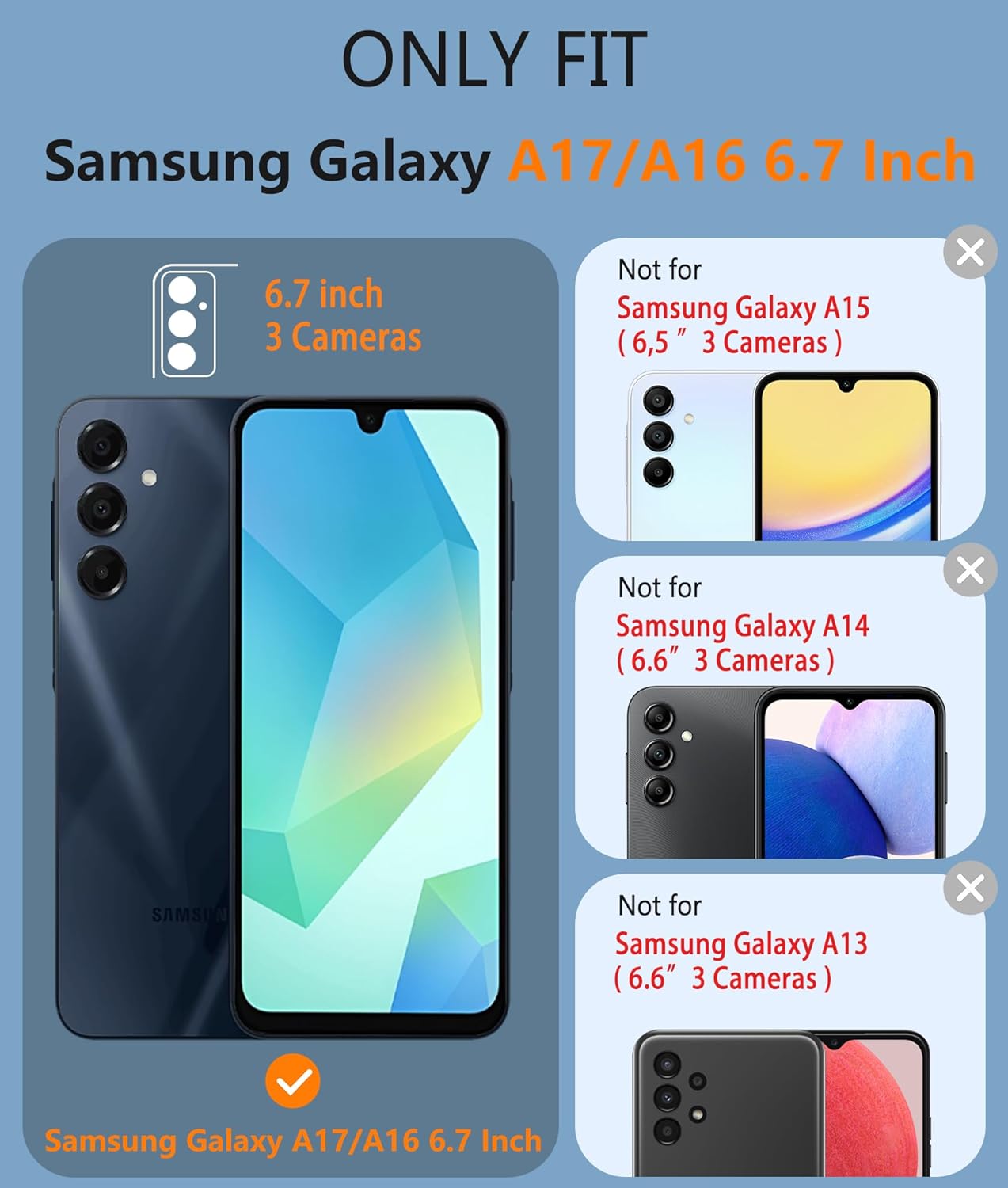 FNTCASE for Samsung A17/A16 Phone Case: Dual Layer Protective Heavy Duty Galaxy...