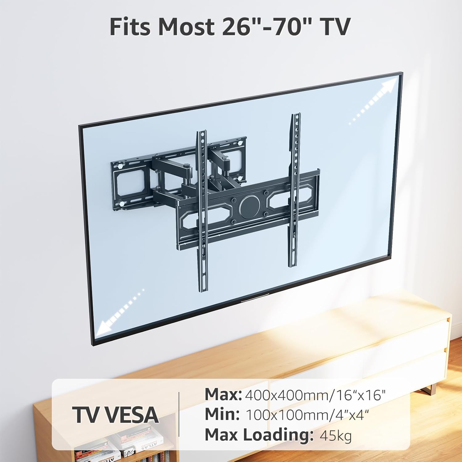 MOUNTUP TV Wall Bracket, Special Wall Bracket for Most 26-70 Inch LED, Affordabl...