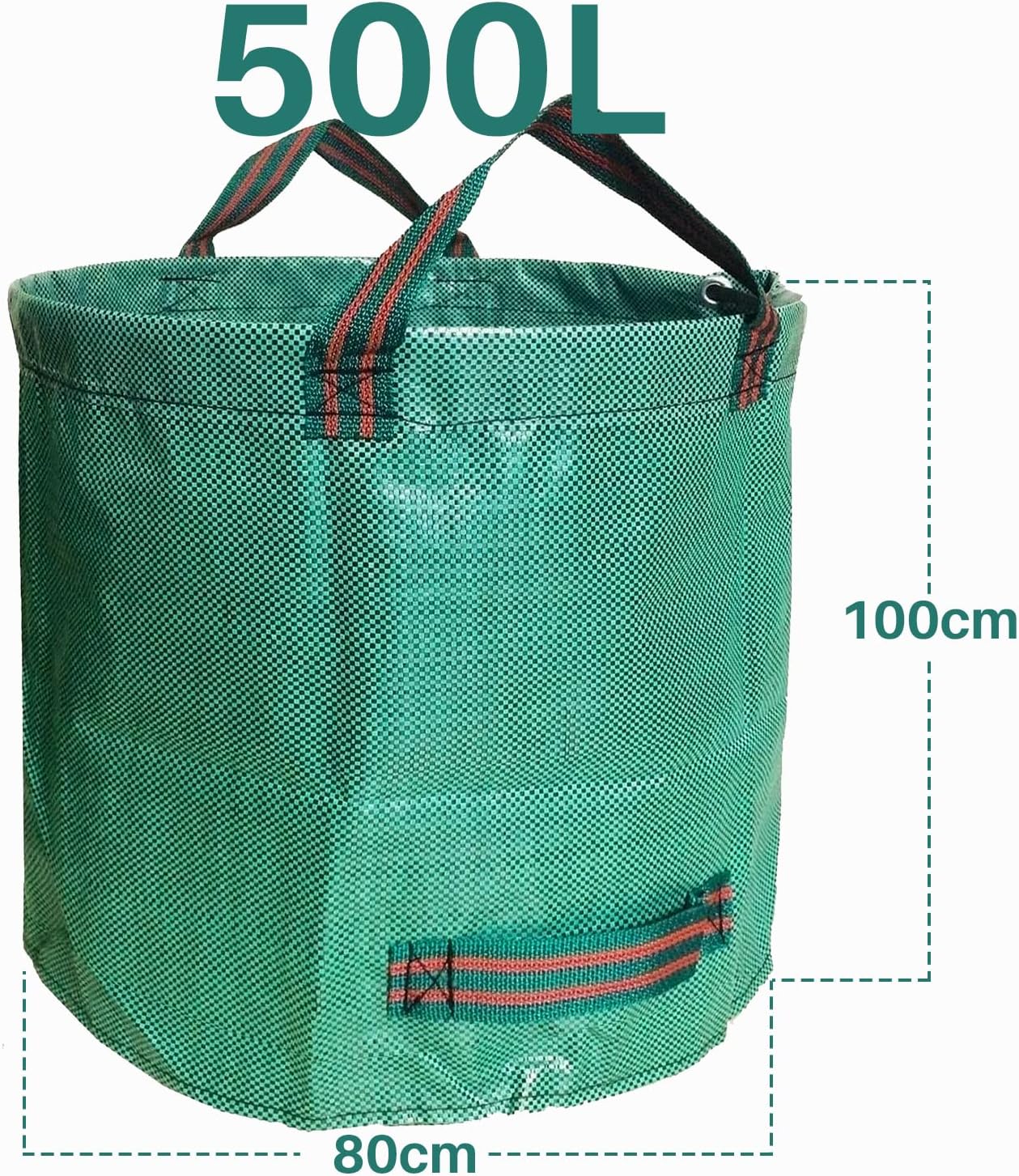 Singwow Garden Waste Bags 500L x 2 Heavy Duty Bin Bags, Reusable Garden Sacks wi...
