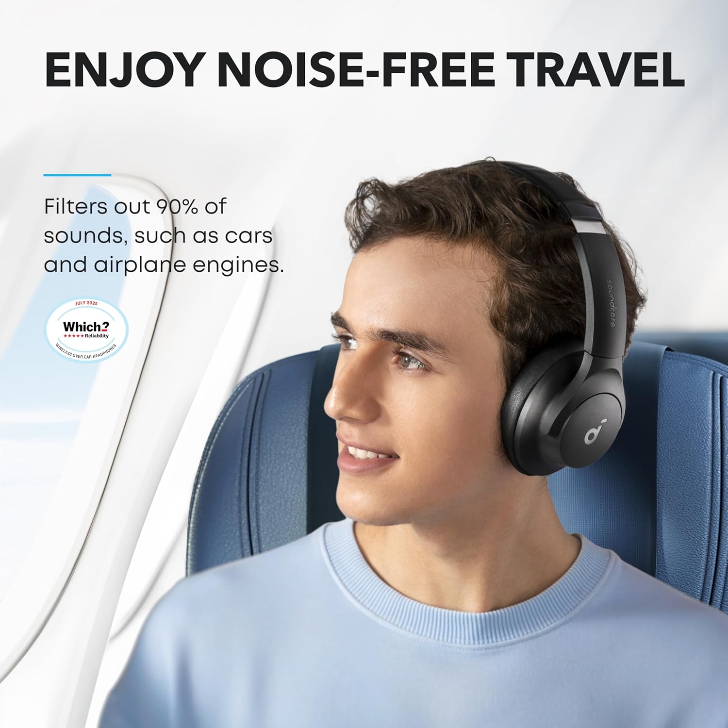 soundcore by Anker Q20i Hybrid Active Noise Cancelling Foldable Headphones, Wire...