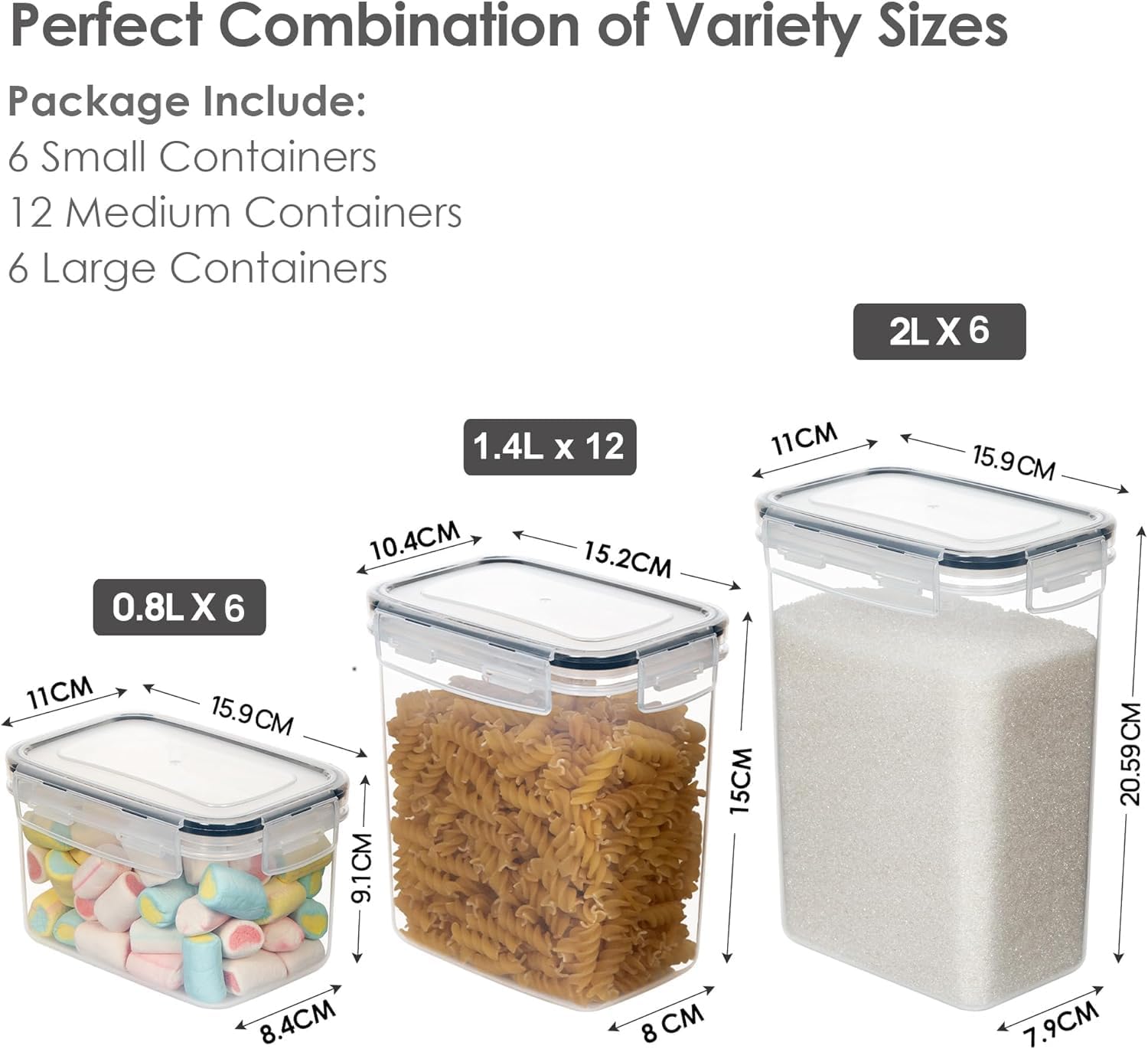 Vtopmart Set of 24 Airtight Food Storage Containers & Kitchen Storage Containers...