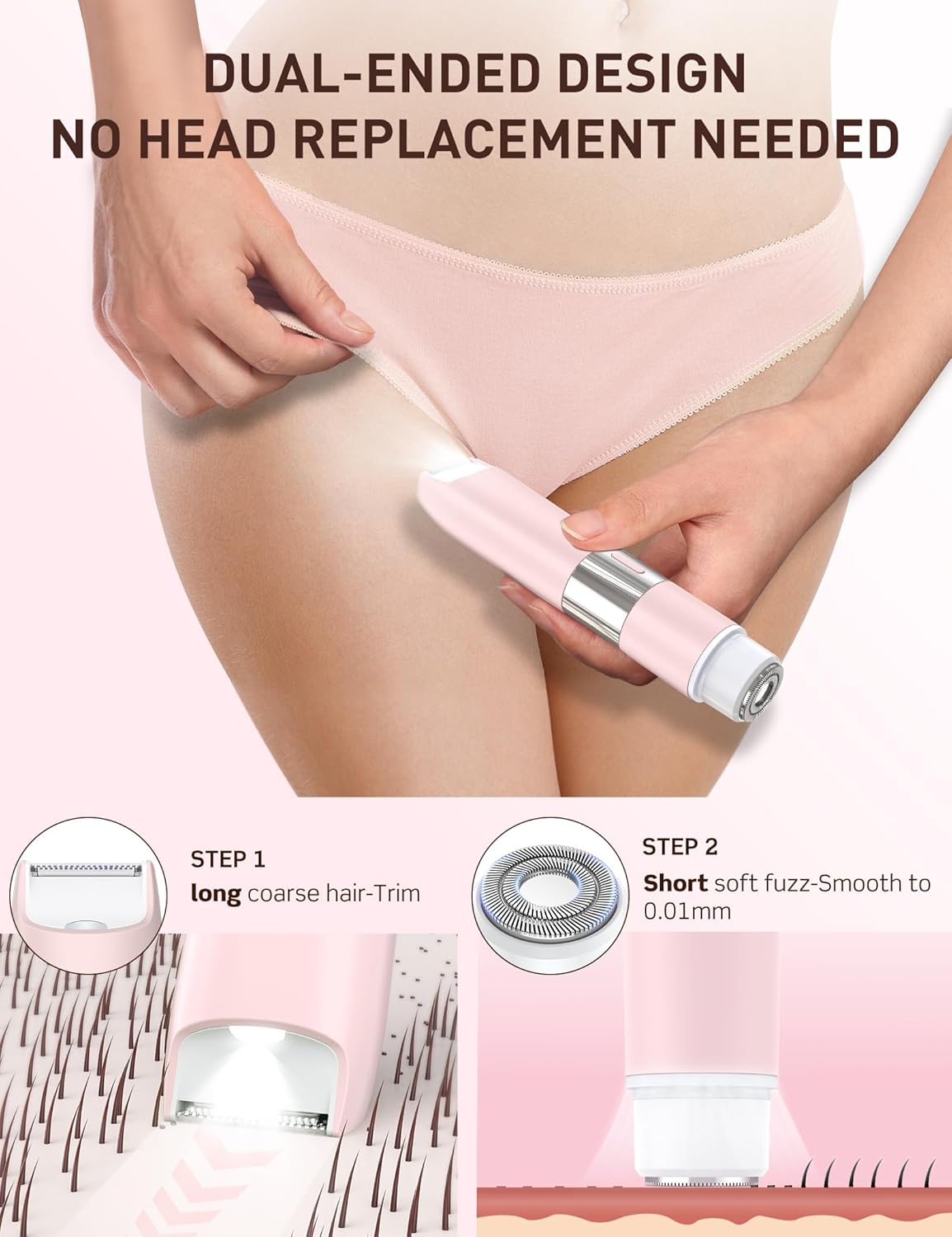 Special Bikini Trimmer for Women, High-Quality 2-in-1 Facial Hair Remover with U...
