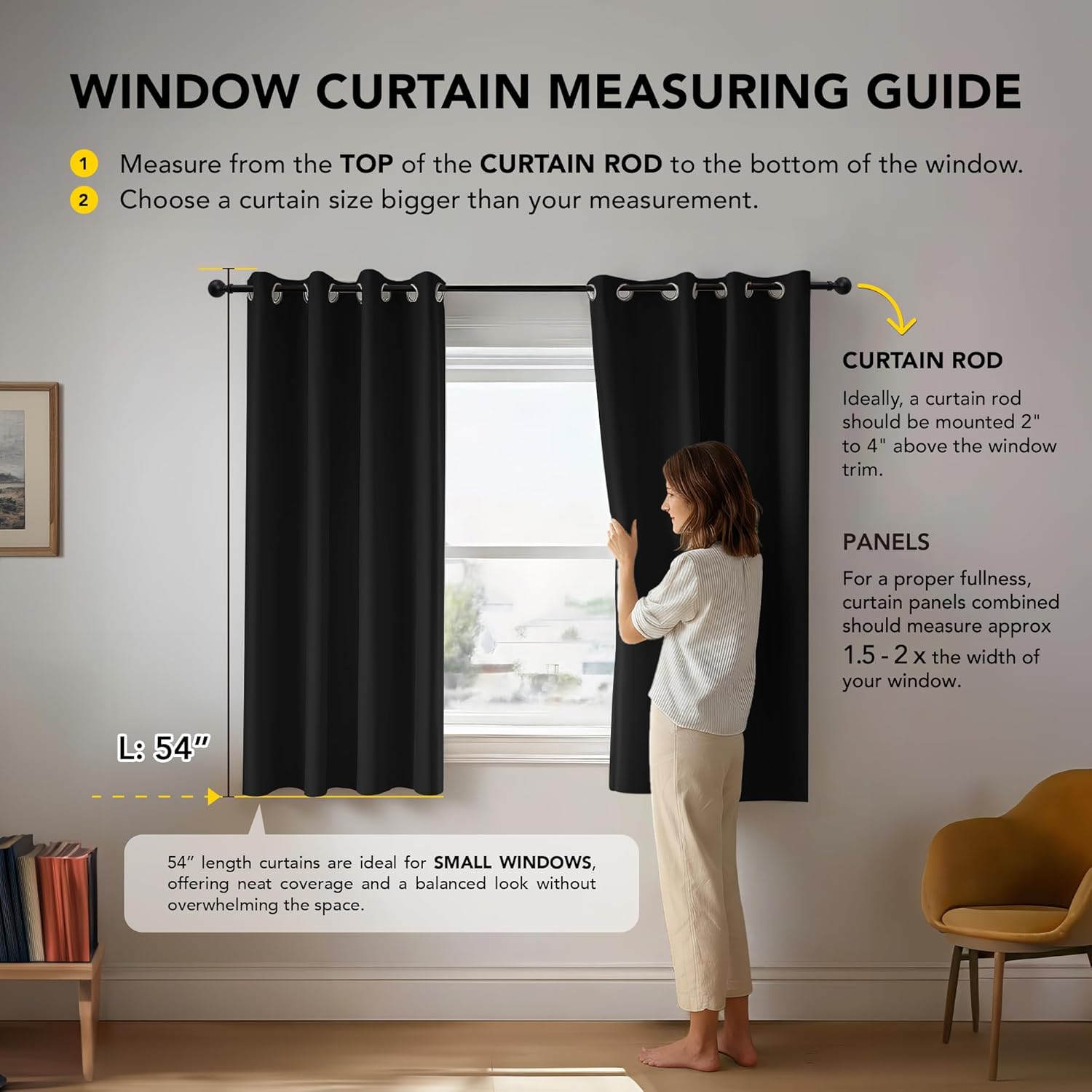 Deconovo Blackout Curtains Bedroom Super Soft Thermal Insulated Eyelet Blackout...