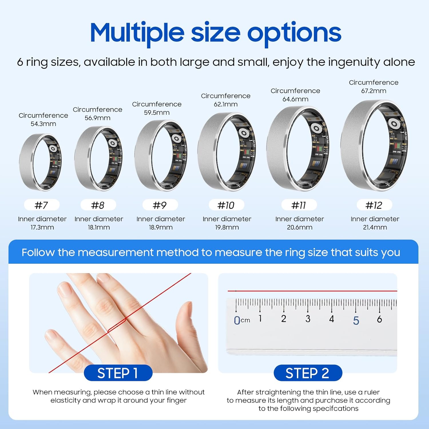 Advanced Smart Health Ring, Innovative Fitness Tracker with Stress and Sleep Mon...