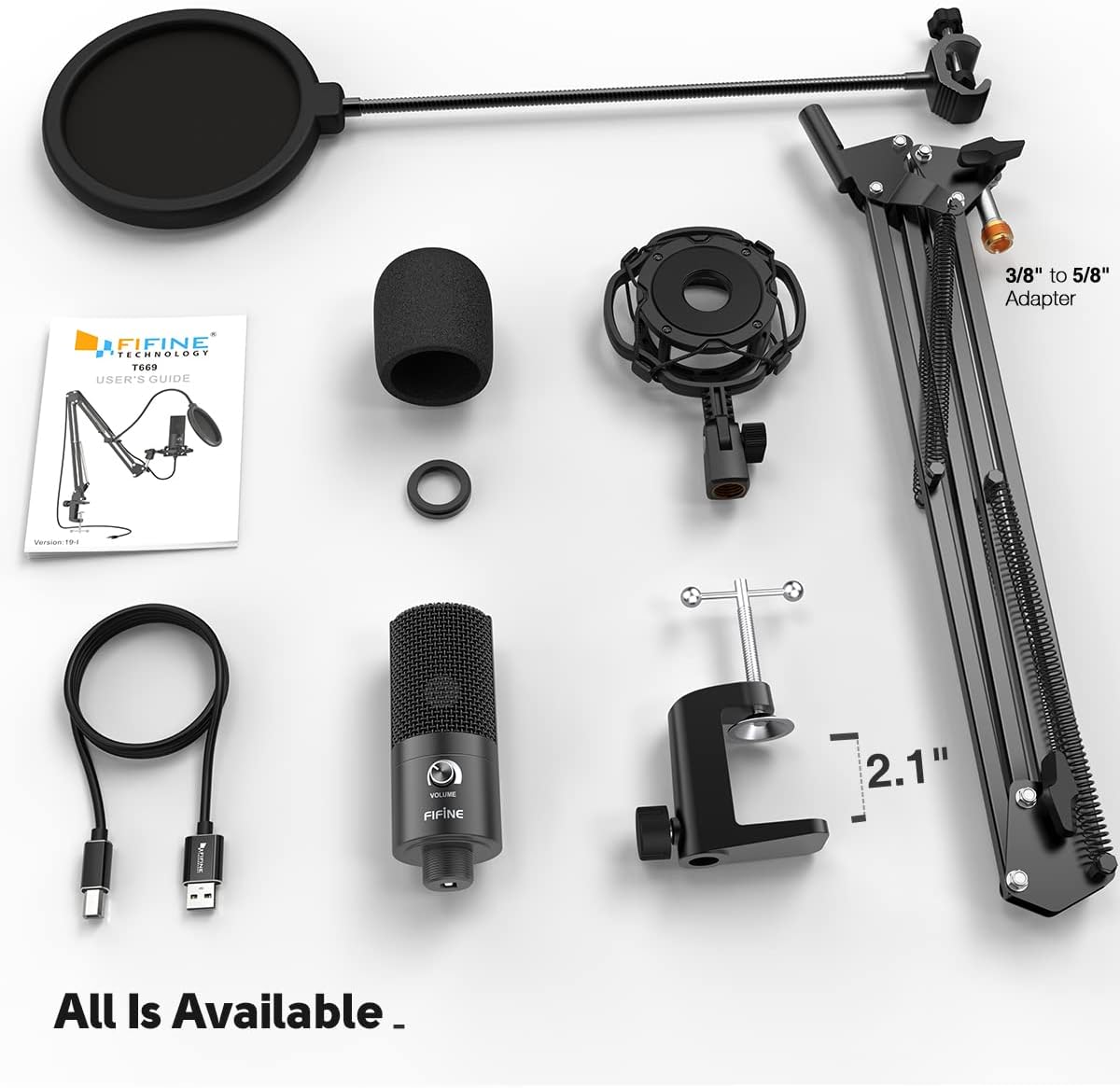 My Fav style Exceptional FIFINE USB Microphone Kit, Ideal Condenser Studio Micro...