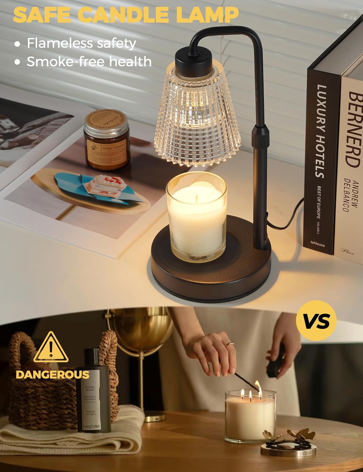 GODONLIF Candle Warmer Lamp with Timer Dimmable, Birthday Gifts for Women Mom, H...