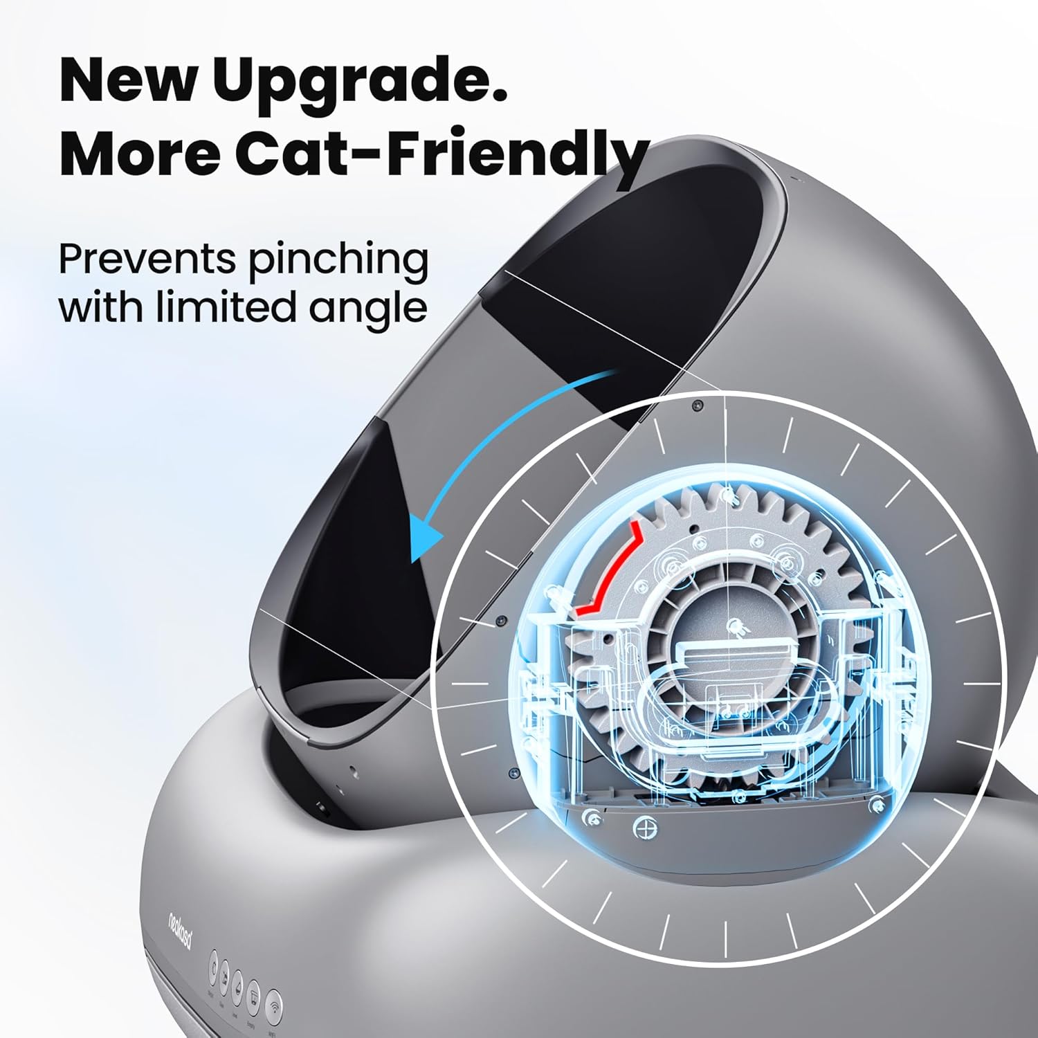 Neakasa M1 Plus Open-Top Self-Cleaning Cat Litter Box, 360° Safety Sensors, Adva...