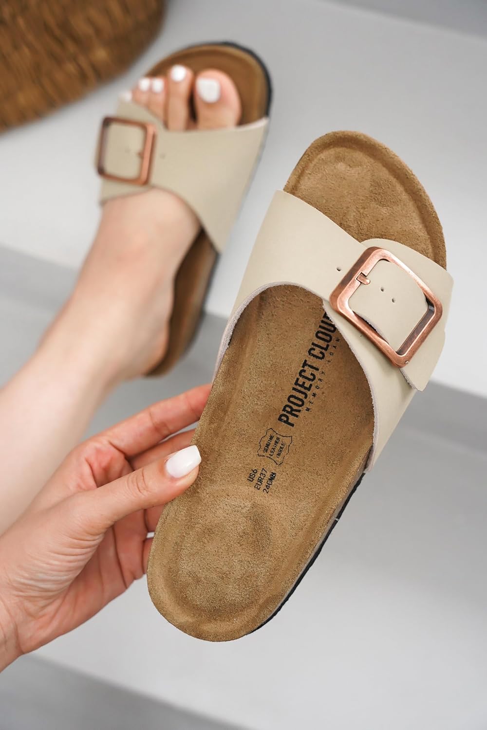 Exclusive Project Cloud Leather Sandals, Genuine Women's Dressy Beach Essentials...