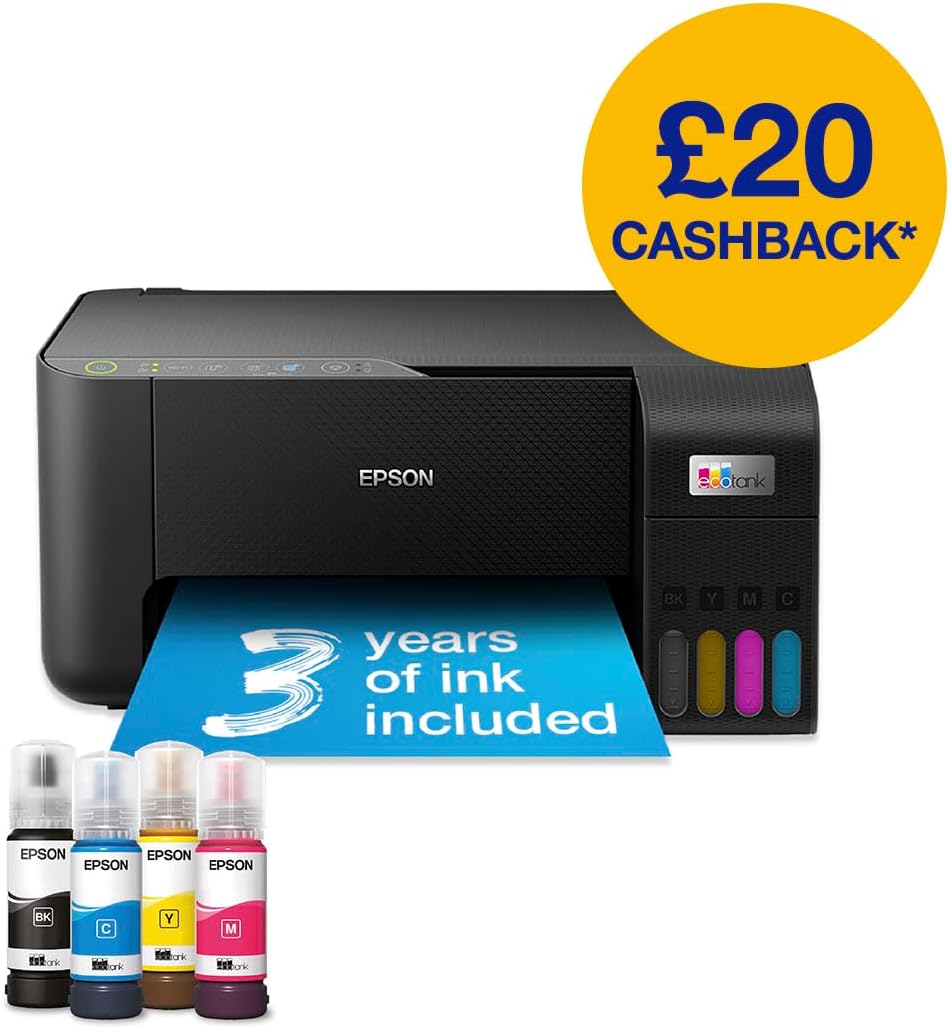 Epson EcoTank ET-2860 Ink Tank Printer | Busy Home Use | Wireless | A4 | Print,...