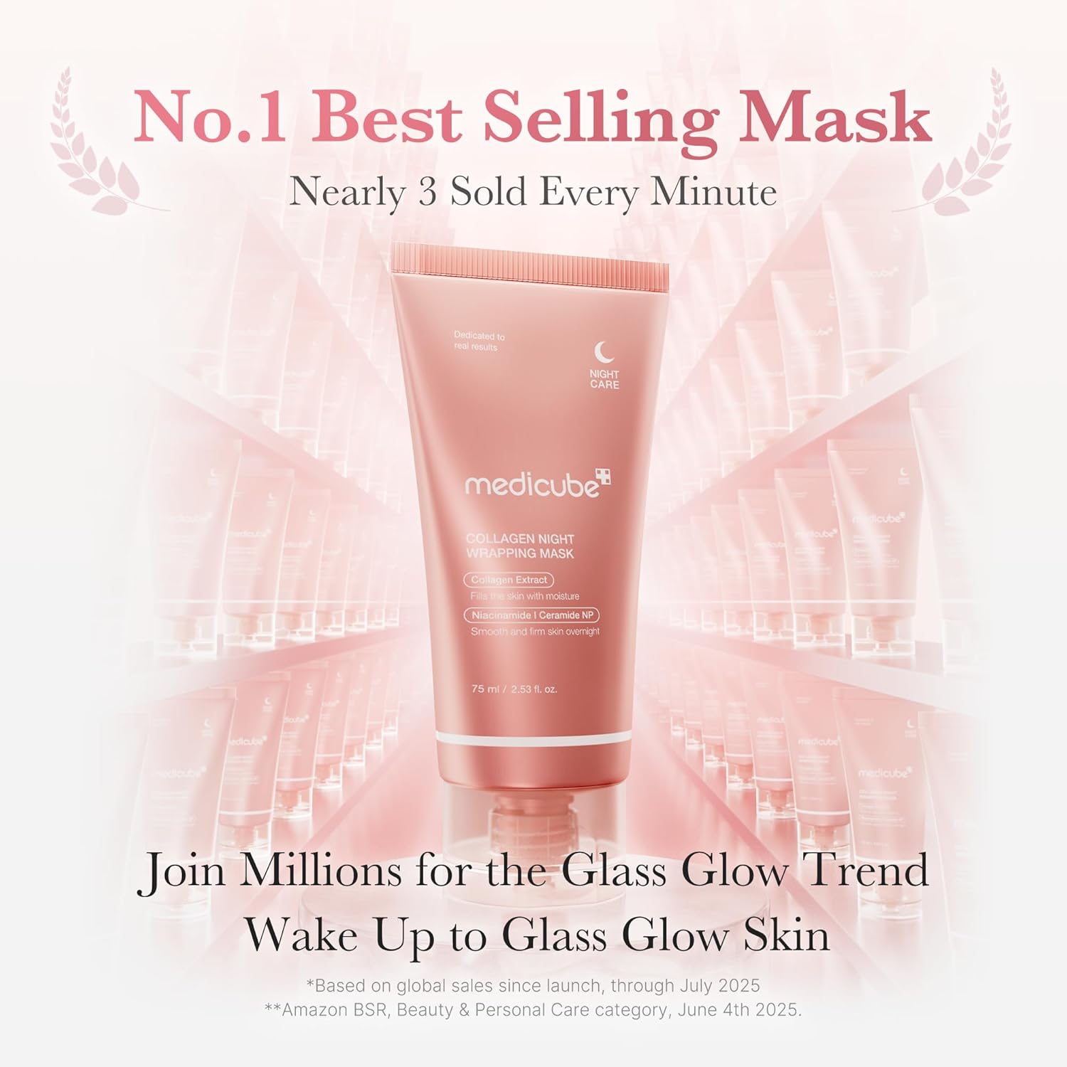 medicube Wrapping Mask Collagen Overnight Peel Off Facial Mask | Elasticity & Hy...