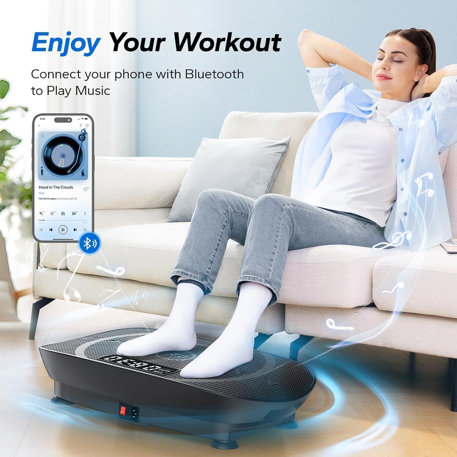 MERACH Vibration Plate Exercise Machine, Whole Body Workout Equipment for Women,...