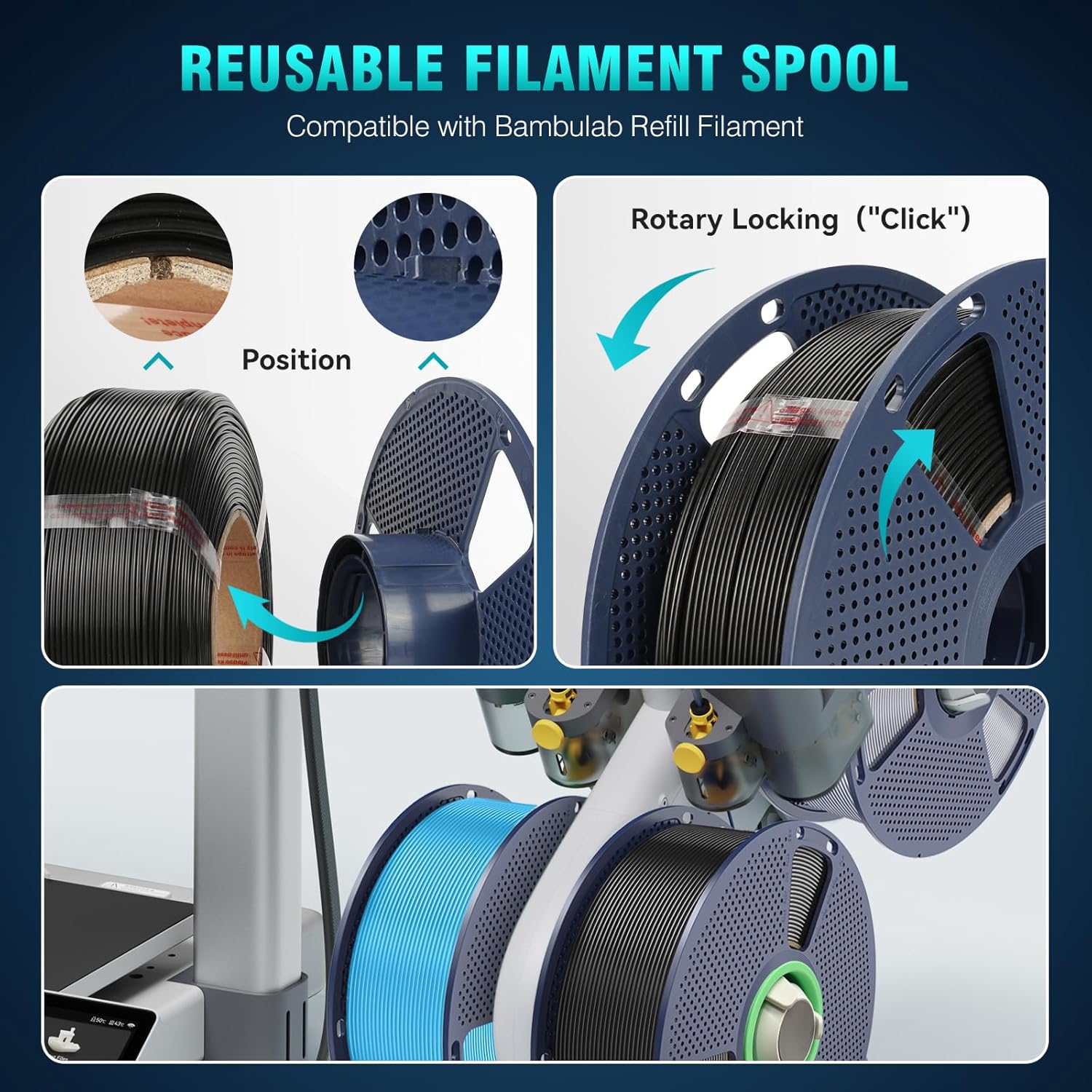 SUNLU PLA+ Filament 1.75mm, Enhanced Durability and High Strength, PLA Plus 3D P...
