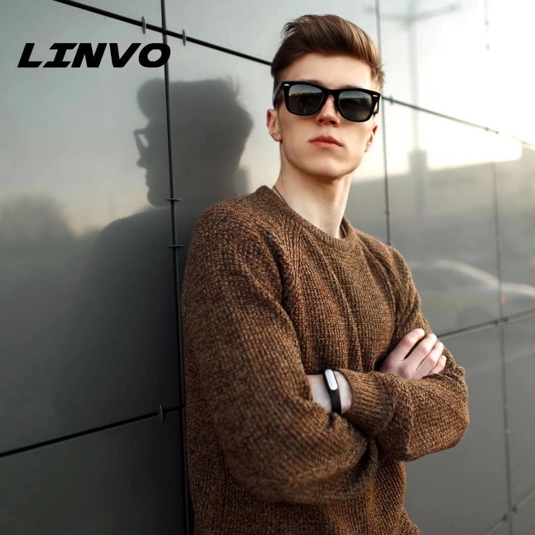 LINVO Polarised Sunglasses for Men Women UV400 Protection Shades 80's Retro Styl...