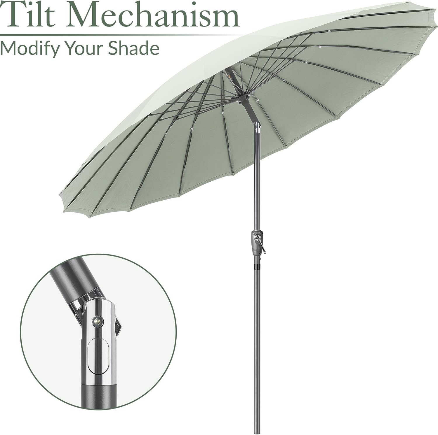 High-Quality CHRISTOW Shanghai Garden Parasol, Special Adjustable Tilting Sun Sh...