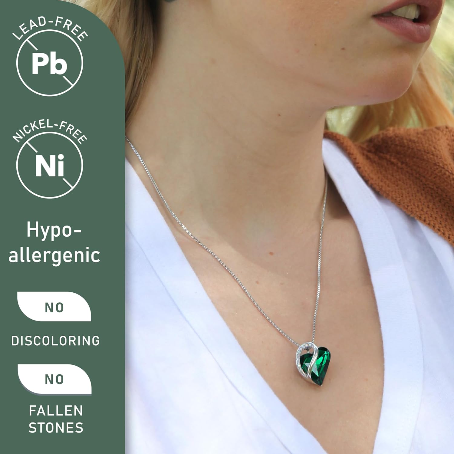 Leafael Mothers Day Gift Necklaces for Women, Infinity Love Birthstone Heart Cry...
