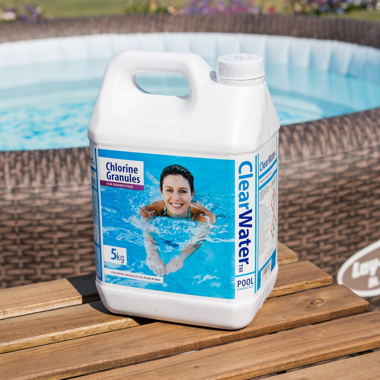 Highly Effective Clearwater Chlorine Granules, Premium Water Treatment for Hot T...