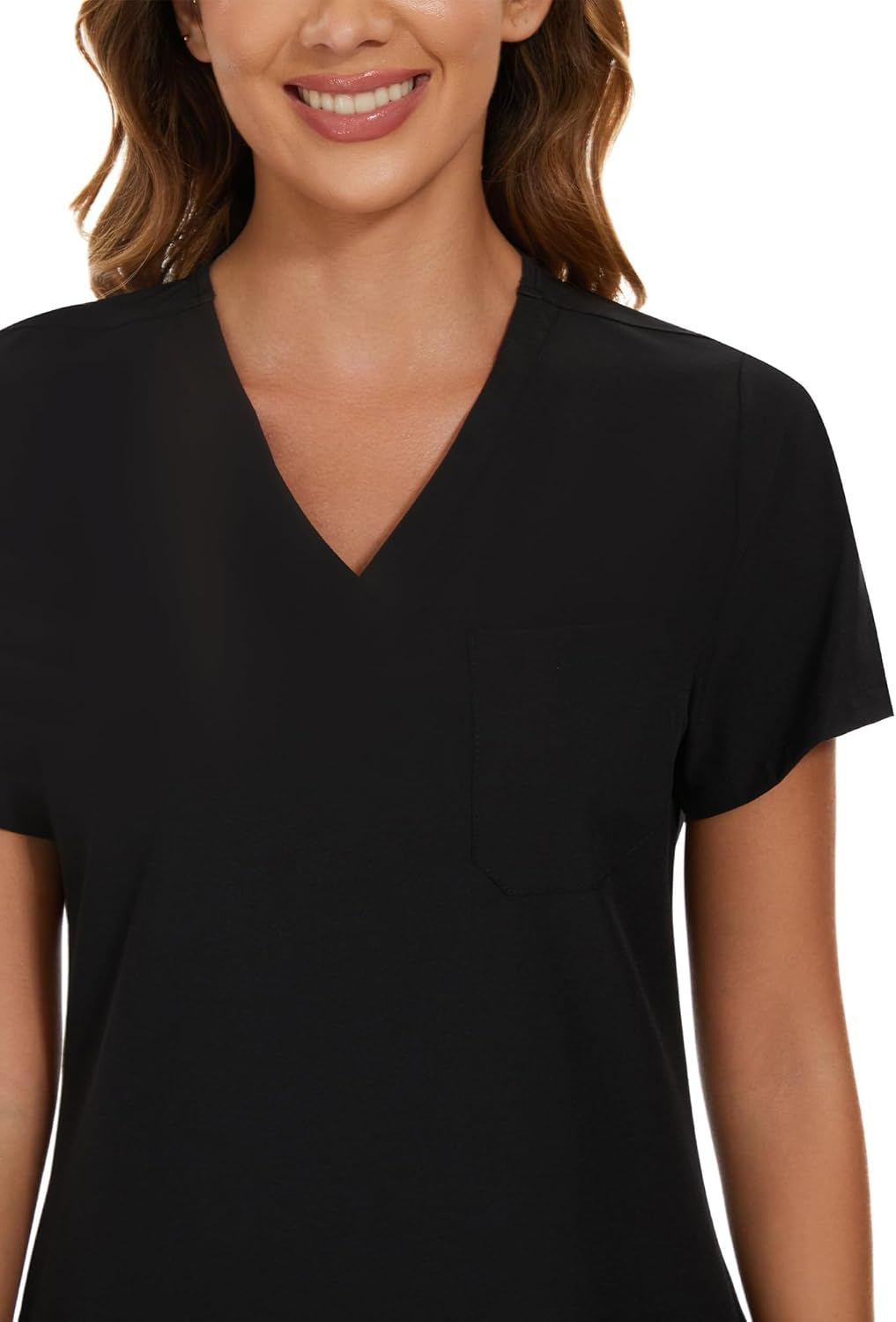 COZYFIT Scrubs for Women Set - Stretch V-Neck Scrub Top & Jogger Pant with 8 Poc...