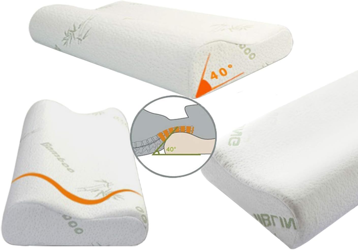 2026 Upgrade Memory Foam Pillow- Cervical Orthopedic Deep Sleep Neck Pillow-Supe...